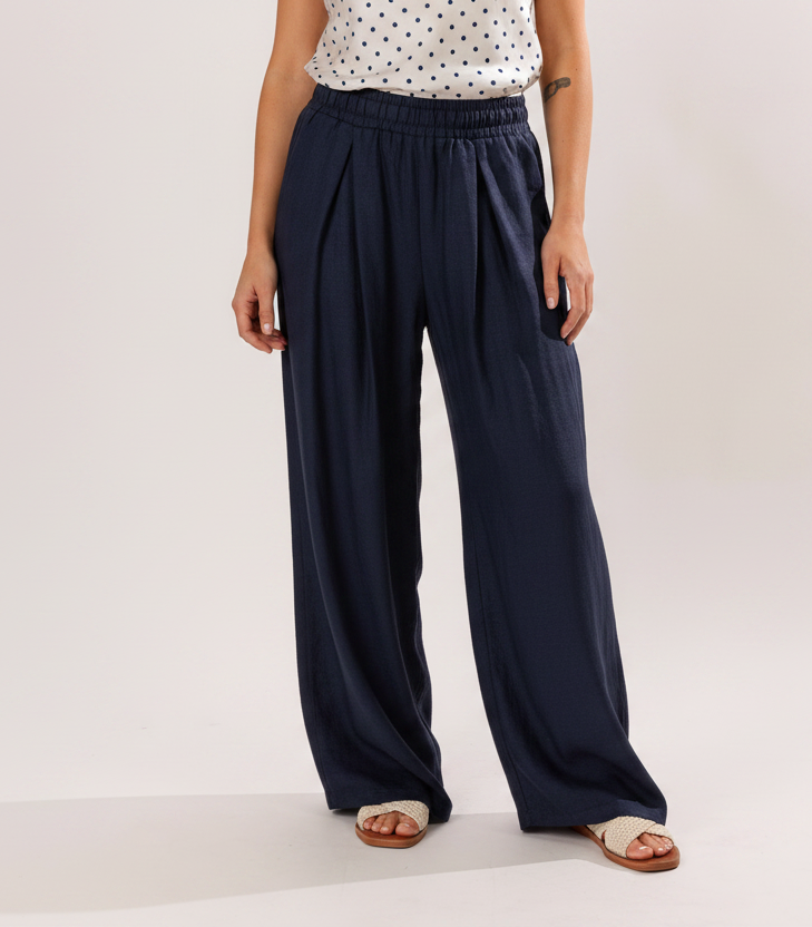 Pantalone capri misto lino|Colore:Blue