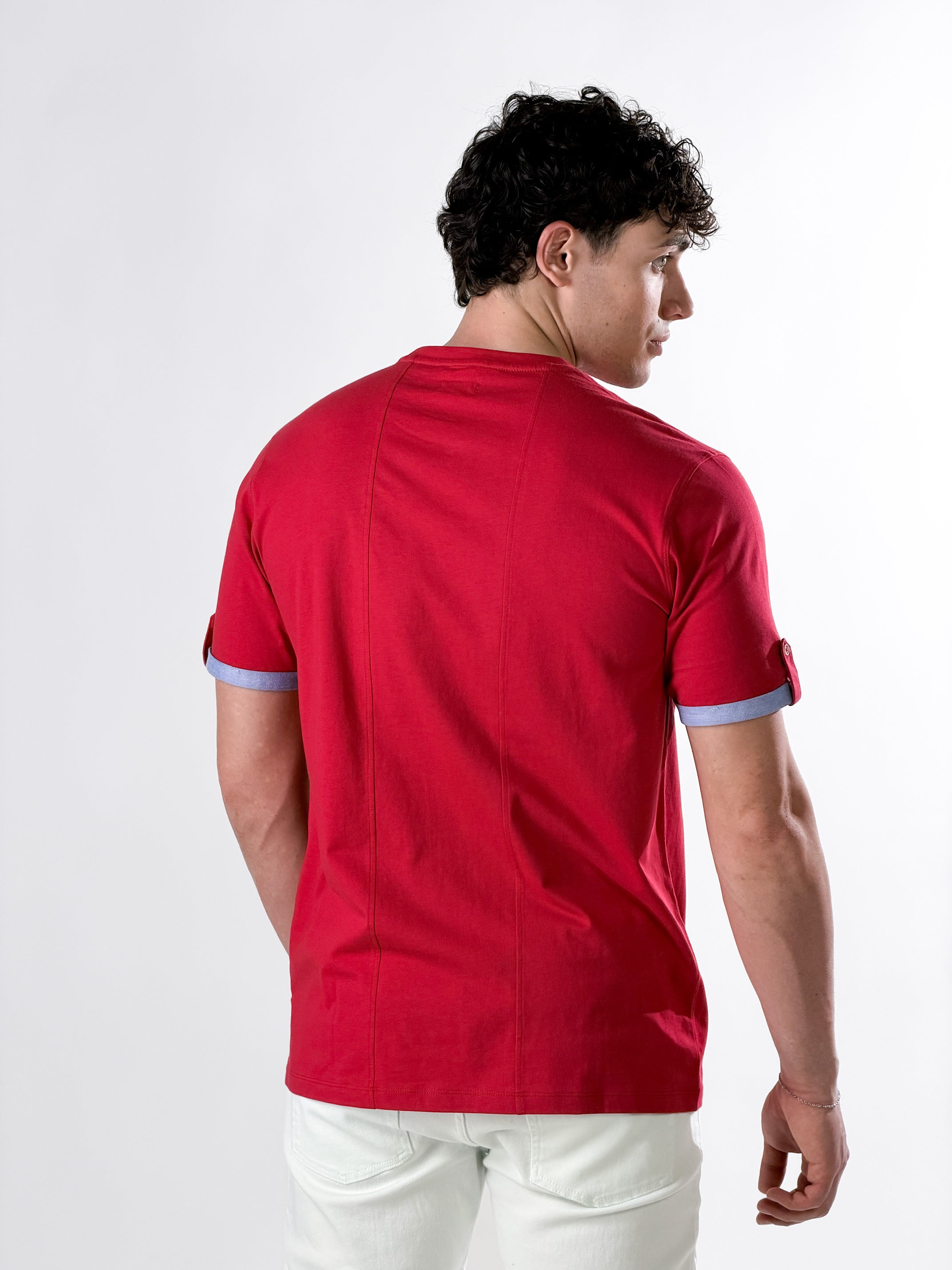 T-Shirt Roll tab |Colore:Corallo
