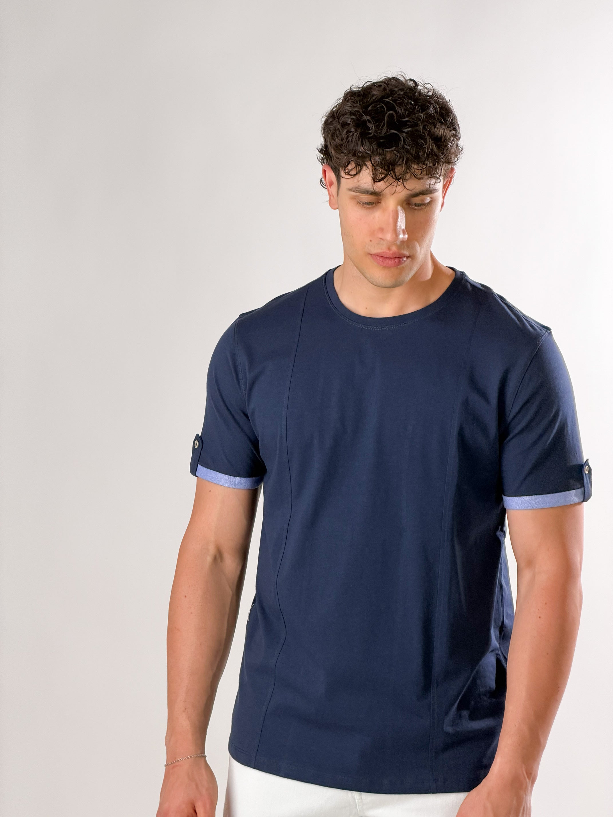 T-Shirt Roll tab |Colore:Blu scuro