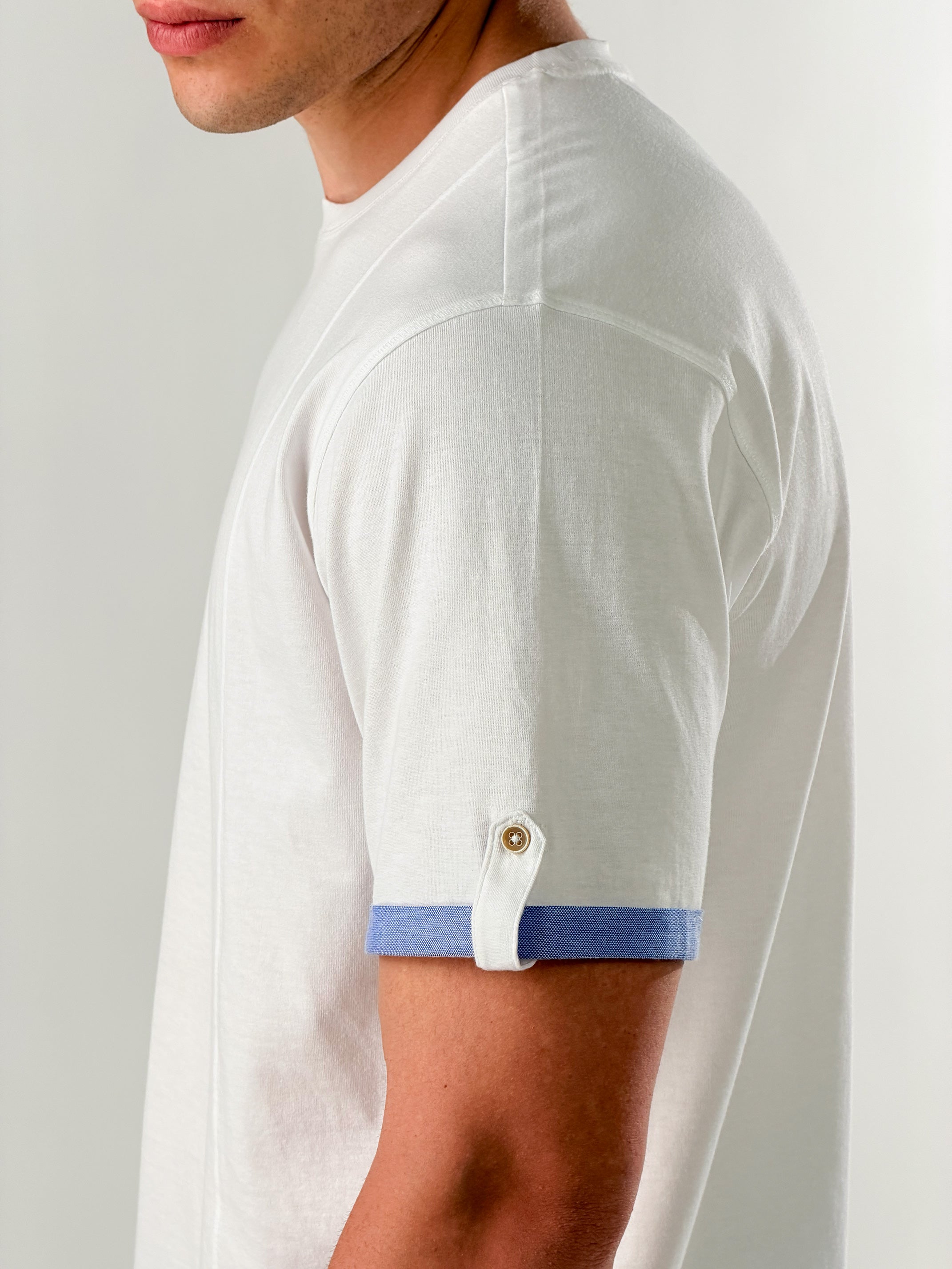 T-Shirt Roll tab |Colore:Bianco