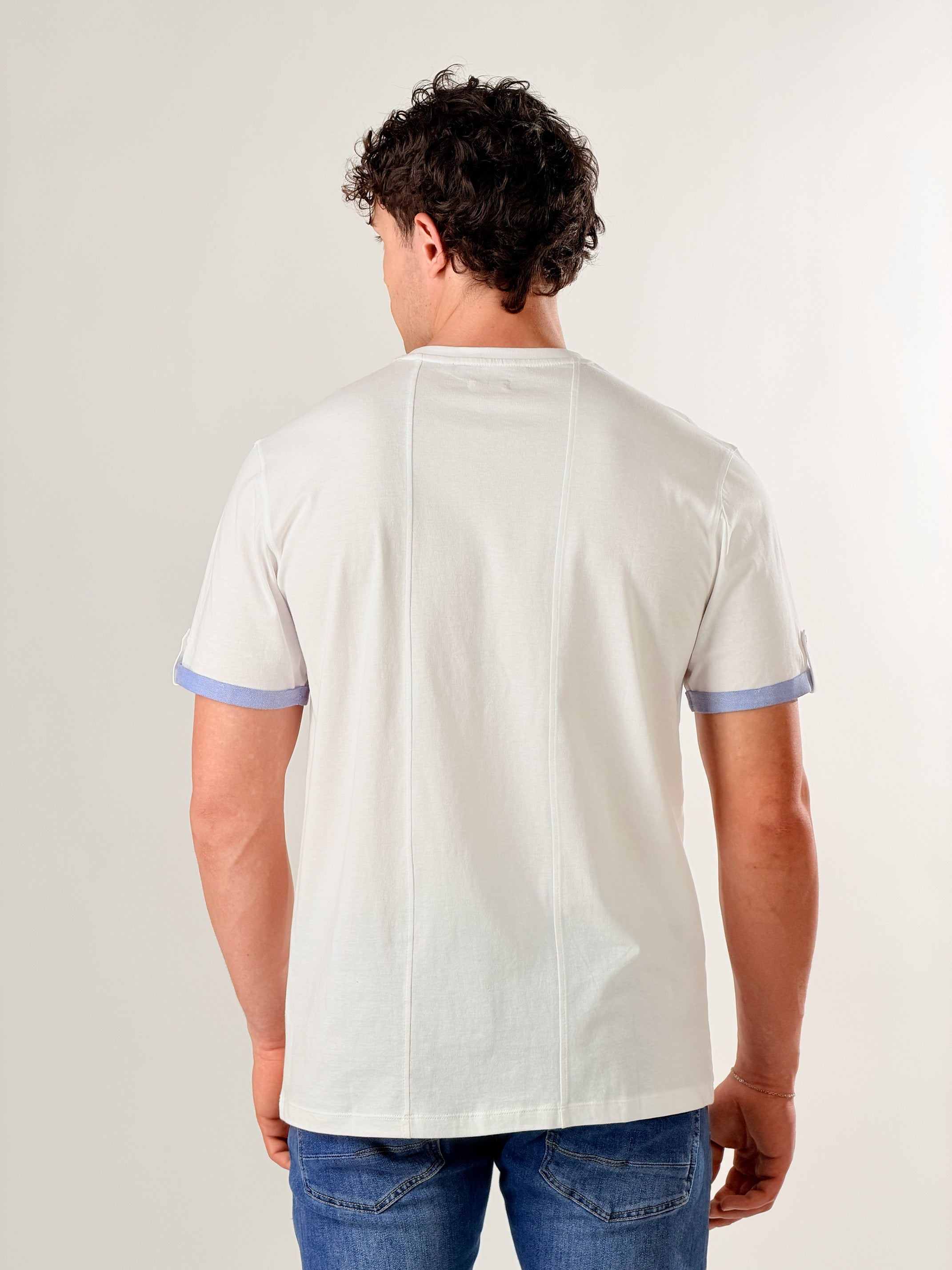 T-Shirt Roll tab |Colore:Bianco