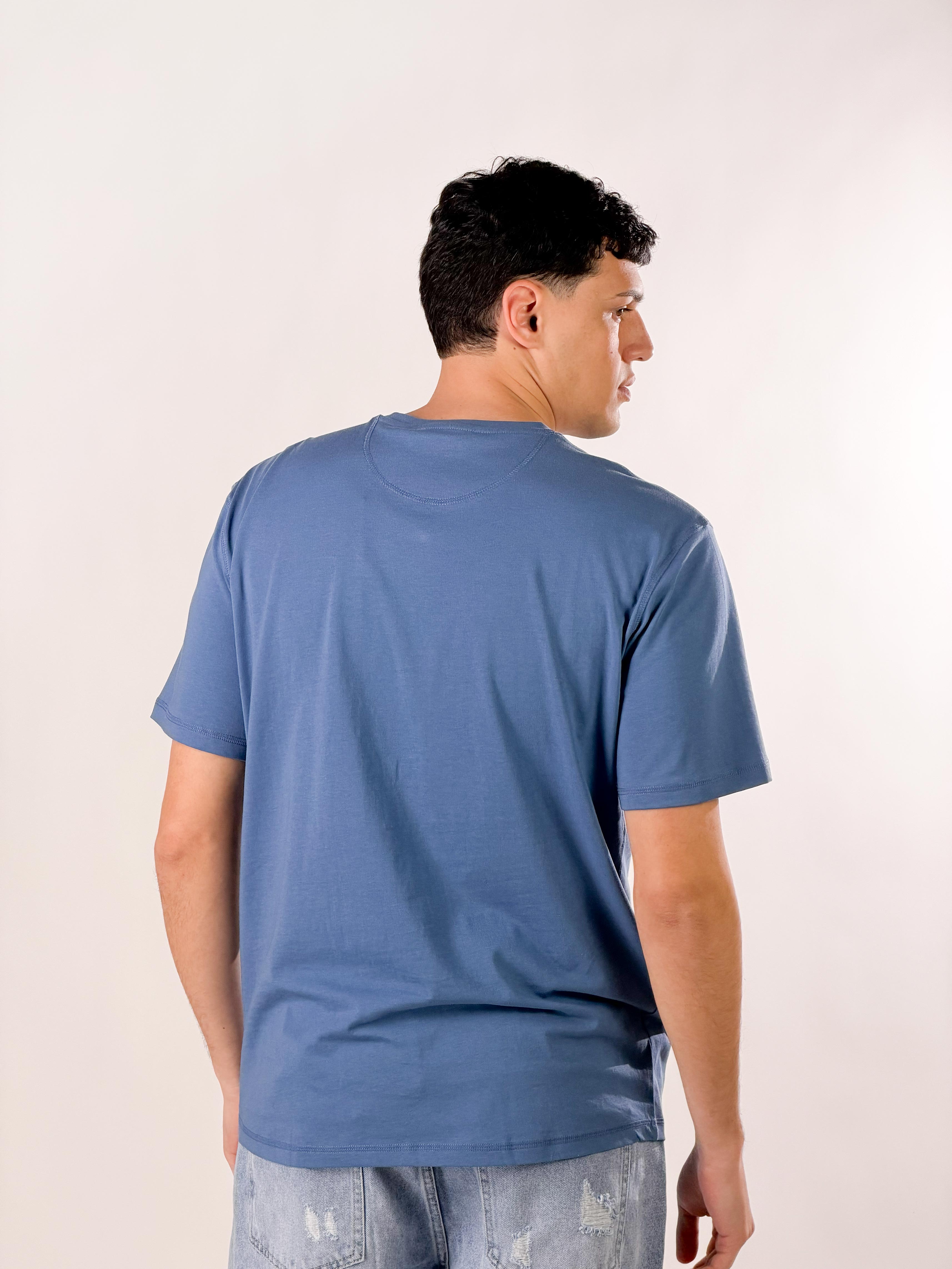 T-Shirt con taschino regular Fit|Colore:Blu avion