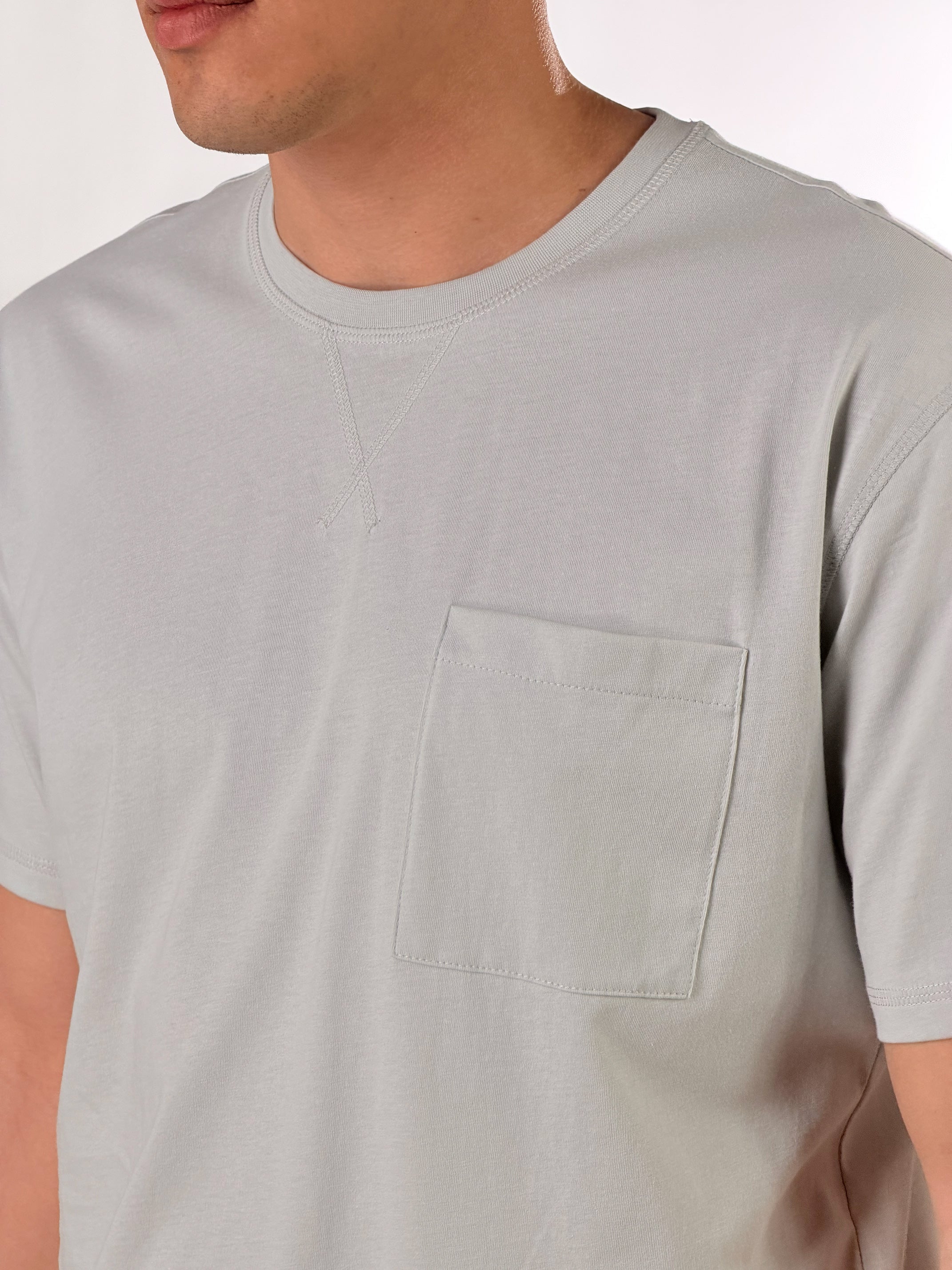 T-Shirt con taschino regular Fit|Colore:Ghiaccio