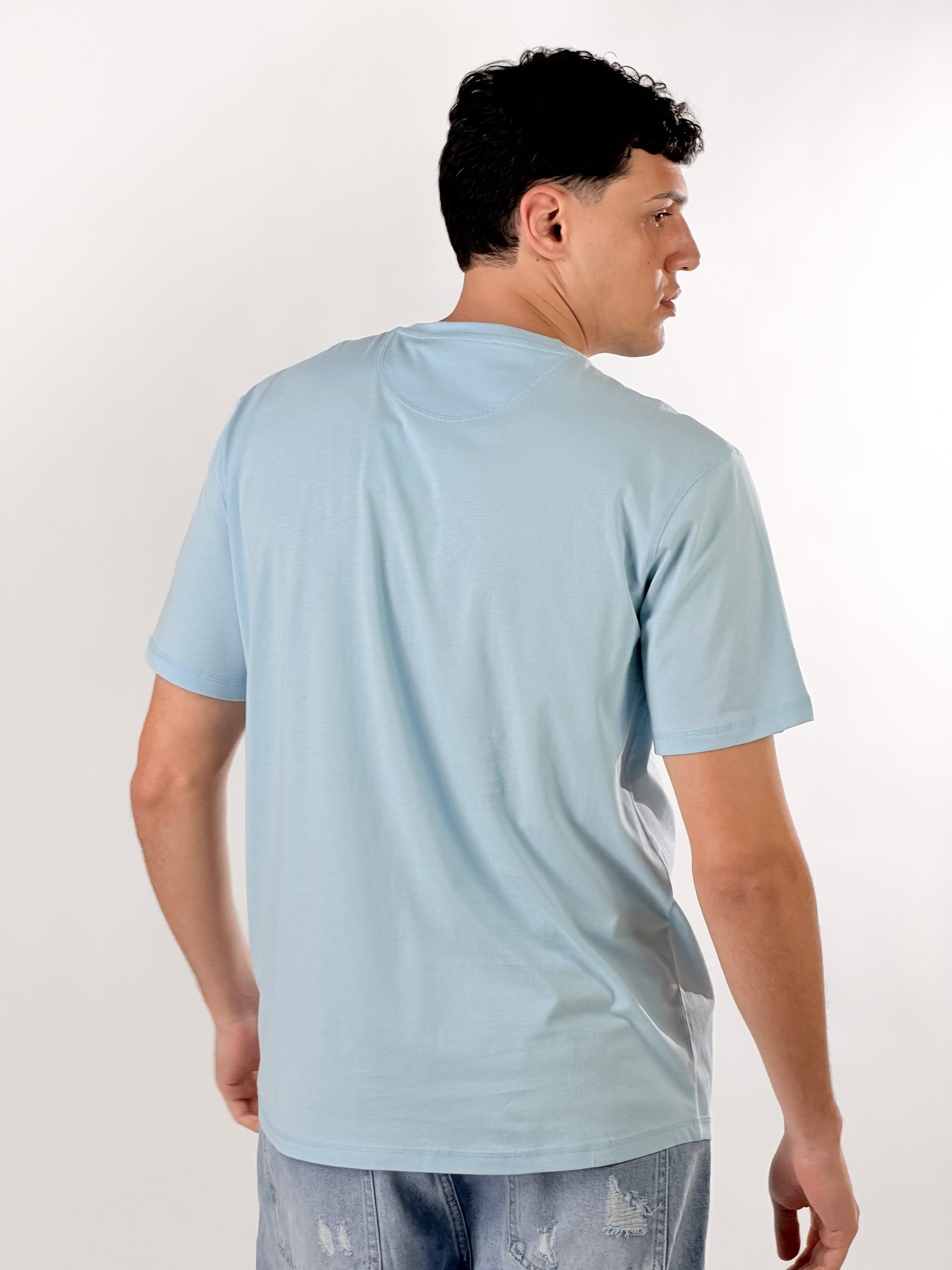 T-Shirt con taschino regular Fit|Colore:Polvere