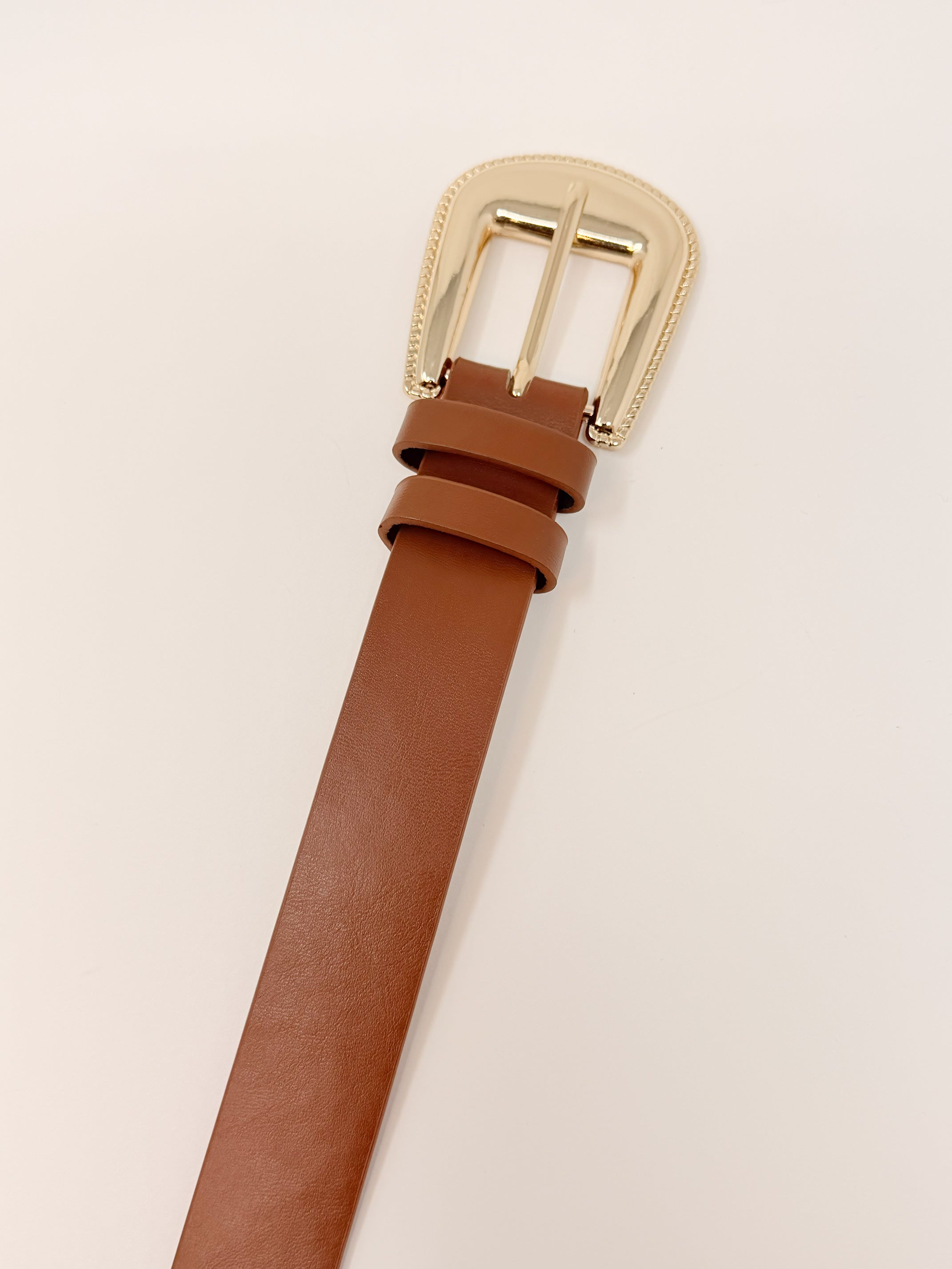 Cintura Texas borchie bombate|Colore:Cuoio/oro