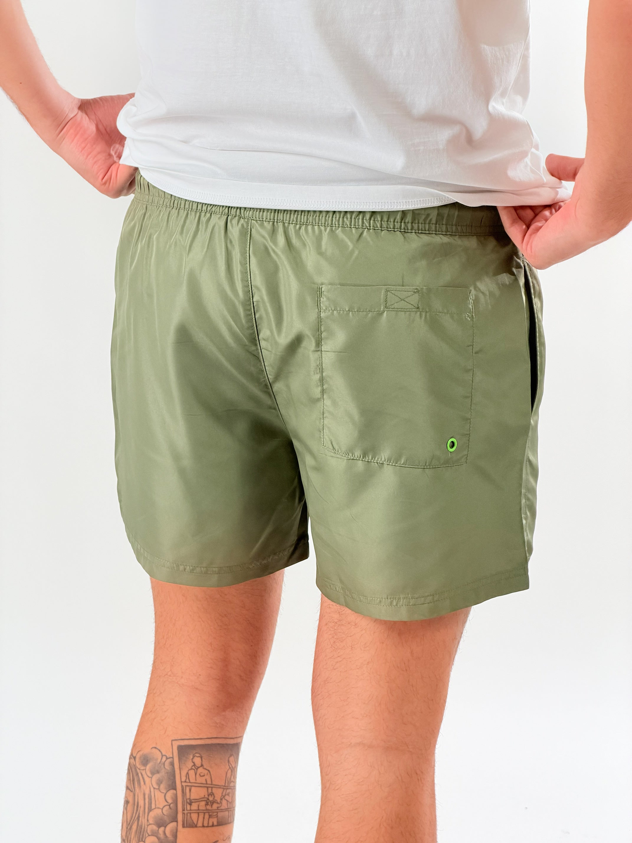 Costume Boxer neon|Colore:Verde militare