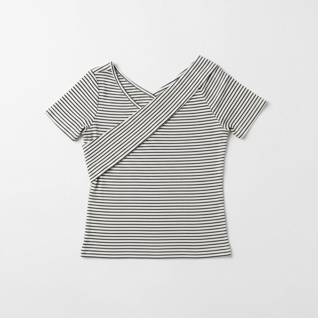 Maglia Bardot a righe|Colore:Bianco/nero