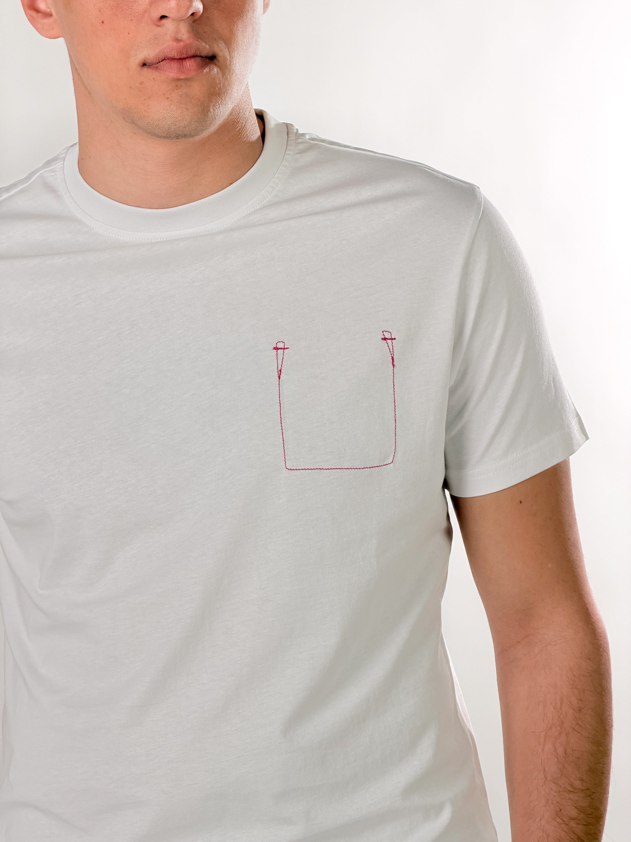 T - shirt impuntura fluo|Colore:Bianco/fucsia
