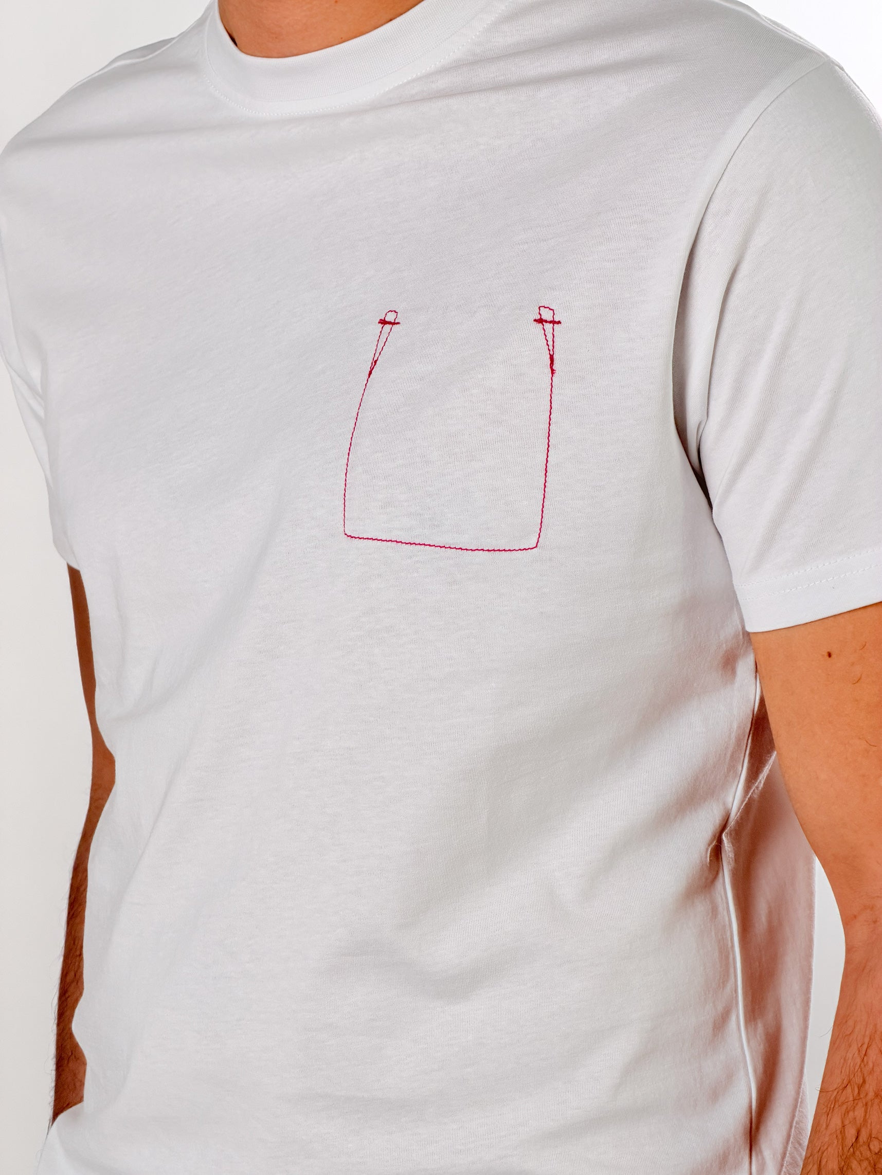 T - shirt impuntura fluo|Colore:Bianco/fucsia