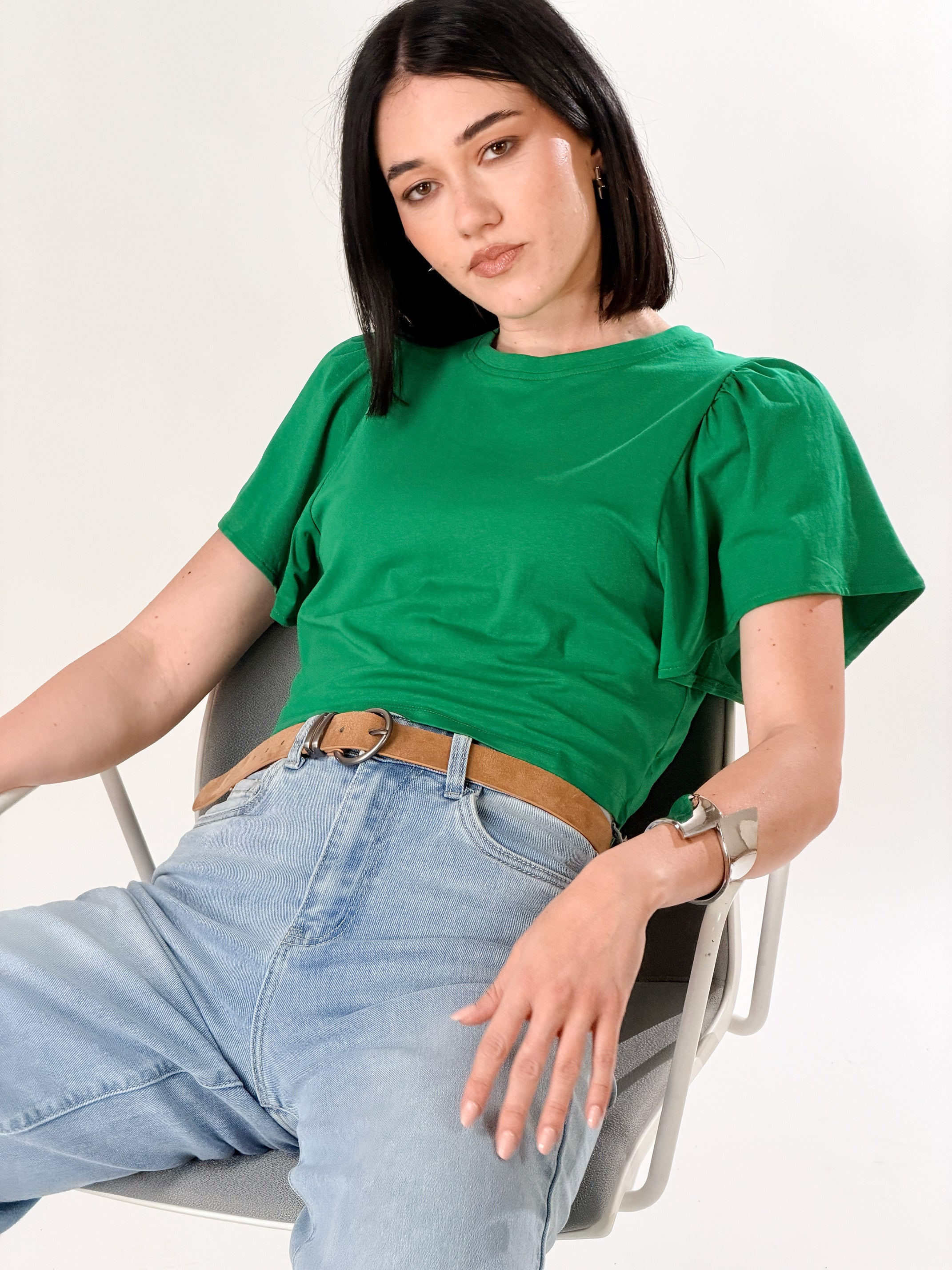 T-Shirt manica Voilà|Colore:Smeraldo