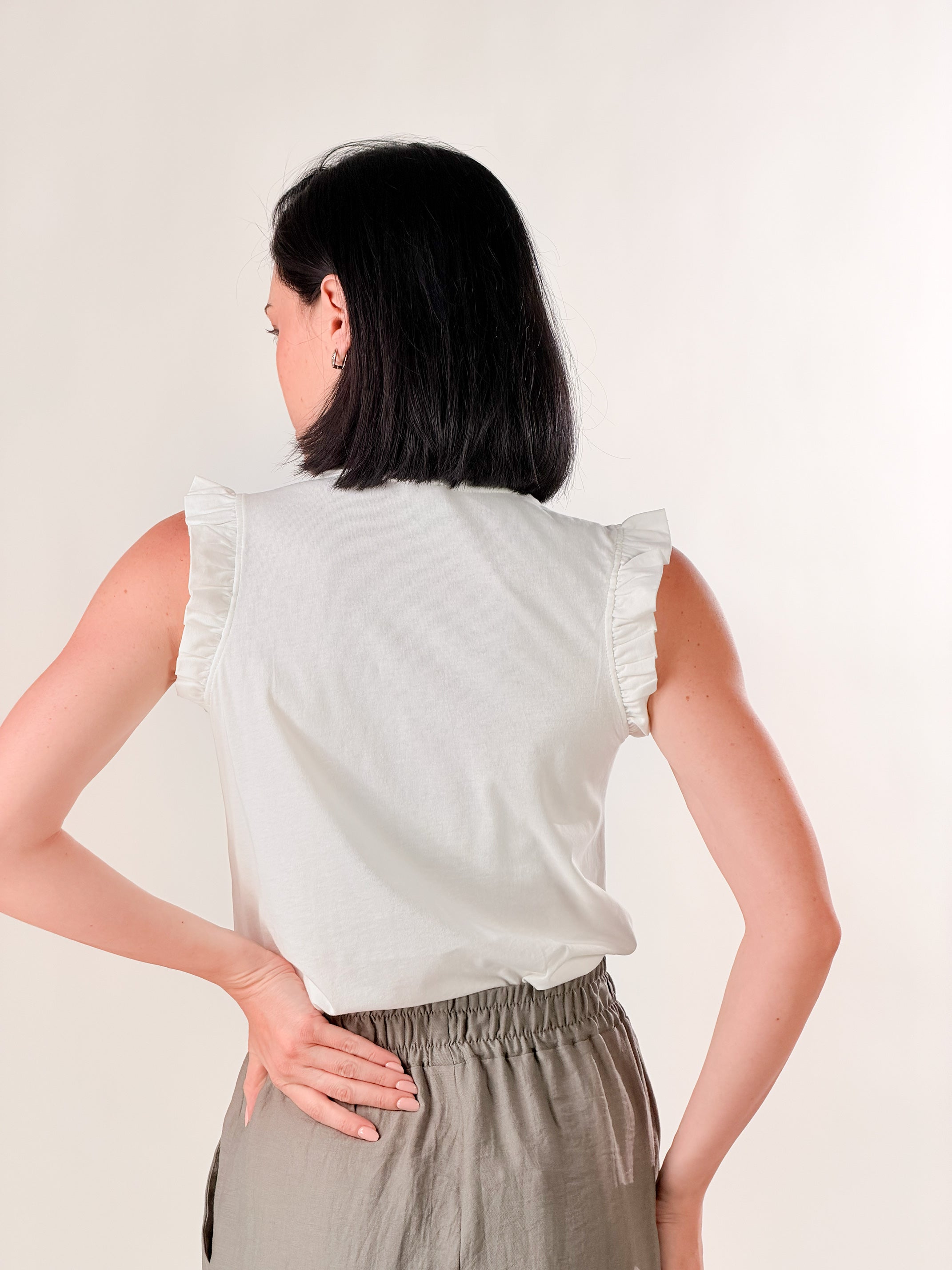 T-shirt con accessorio|Colore:Bianco latte