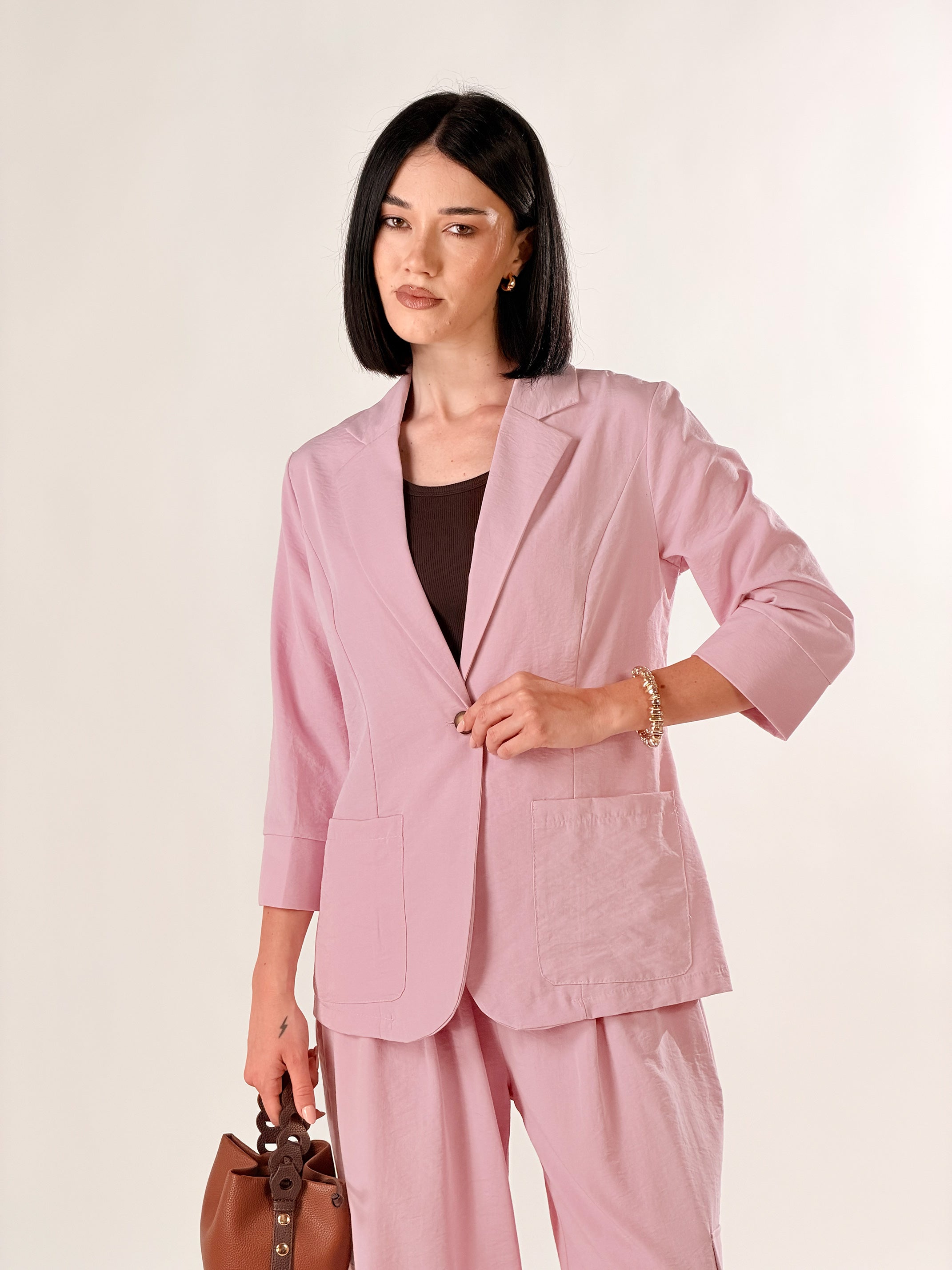 Blazer mono petto |Colore:Rosa