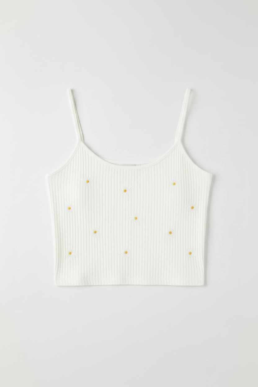 Top crop Maggie|Colore:Bianco latte