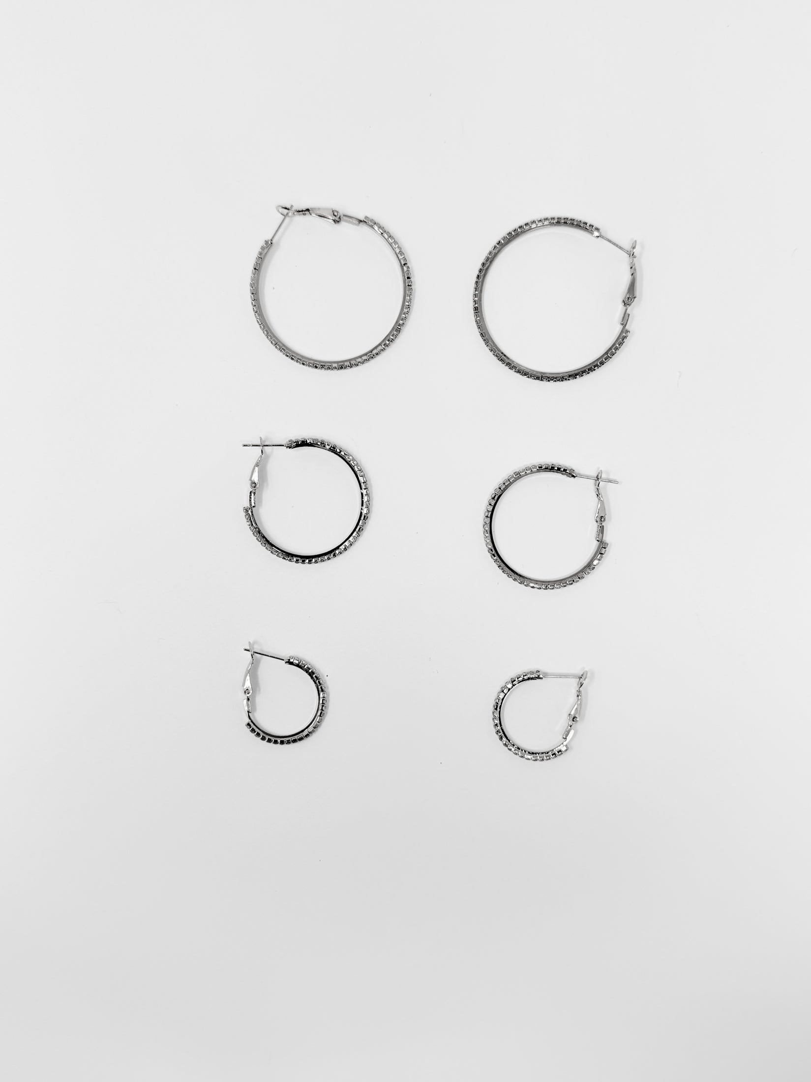 Set cerchio con strass|Colore:Argento