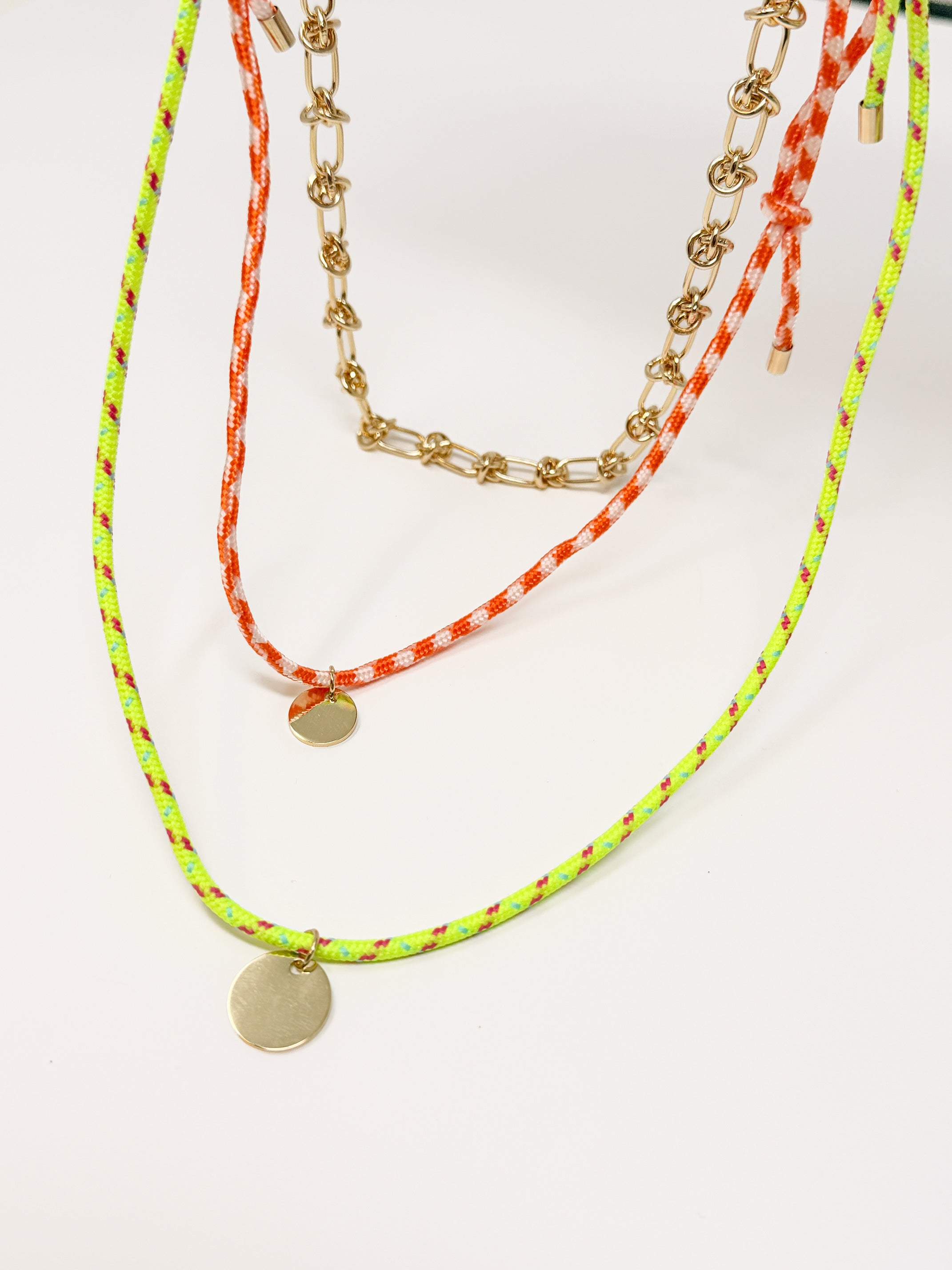 set di collane multi-filo in stile "paracord"|Colore:Arancione