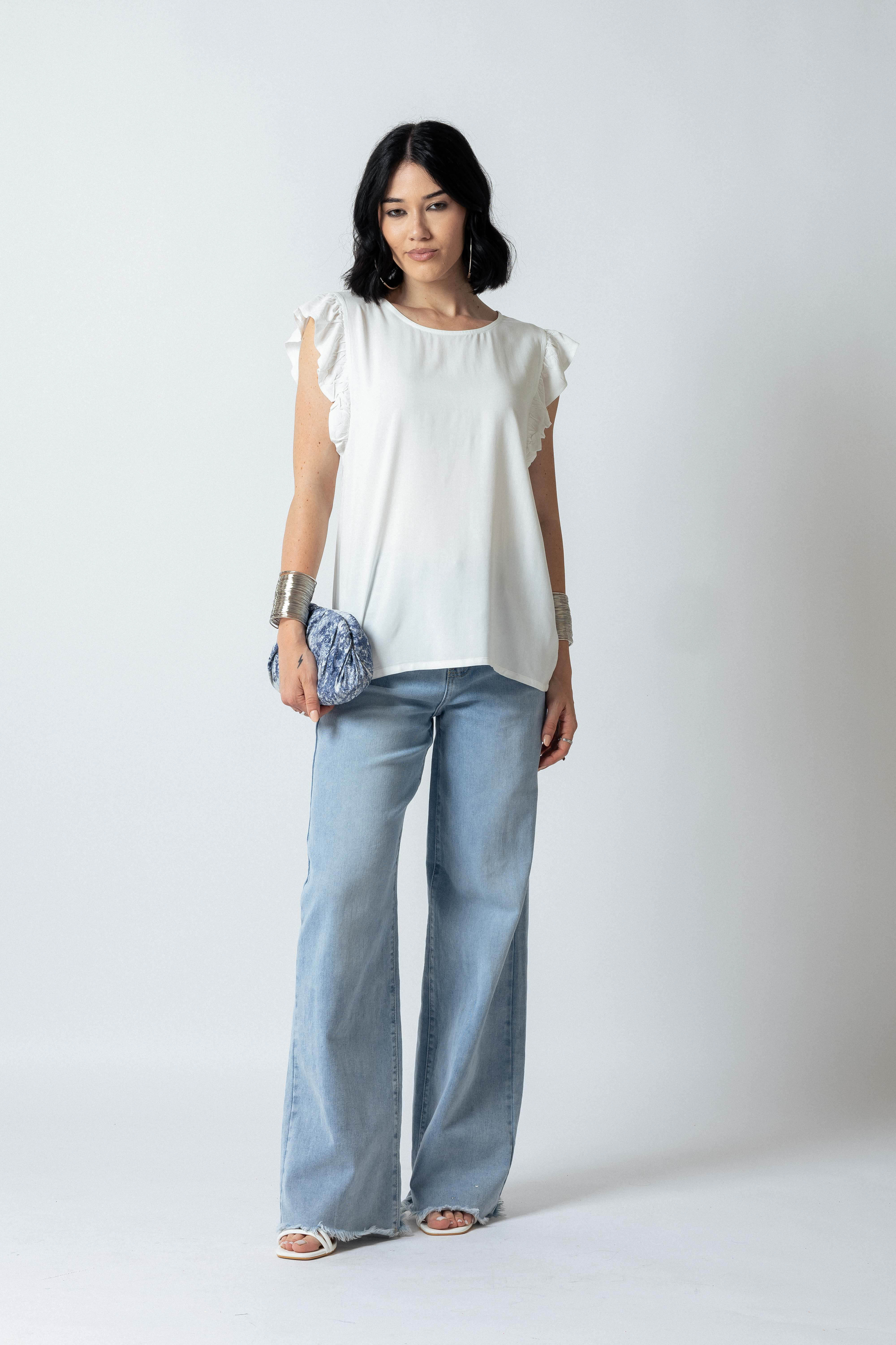 Maglia giromanica |Colore:Latte