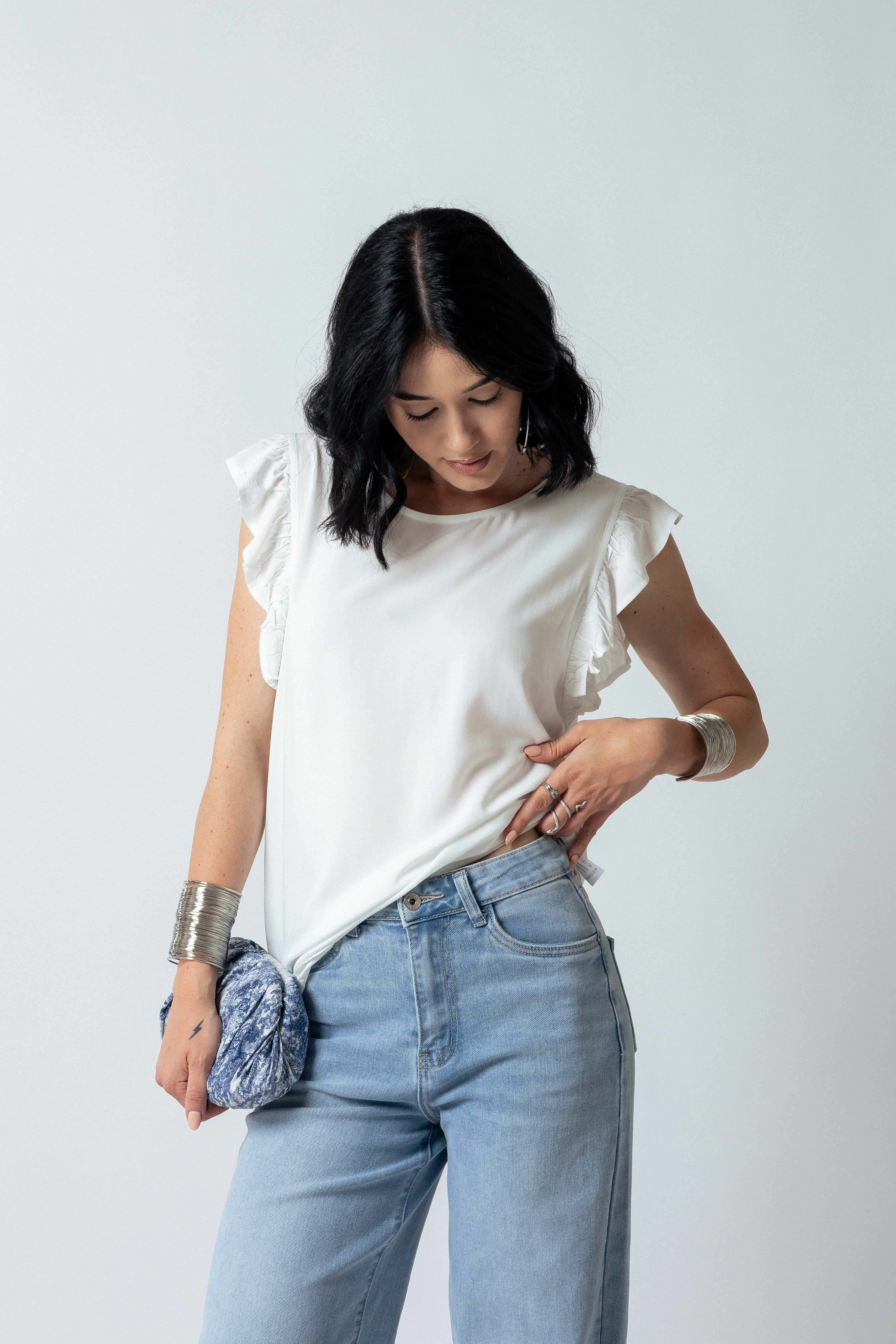 Maglia giromanica |Colore:Latte