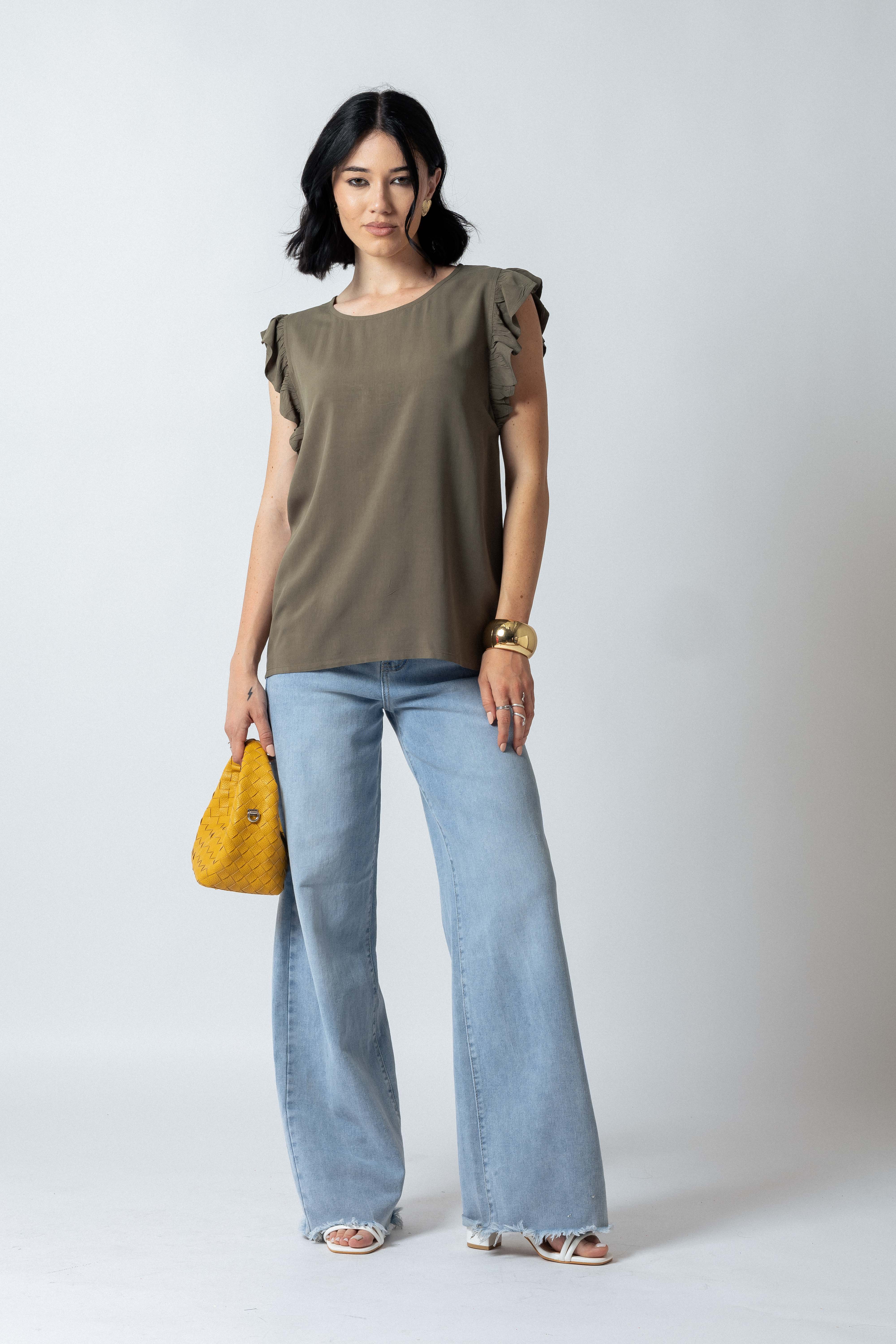 Maglia giromanica |Colore:Salvia