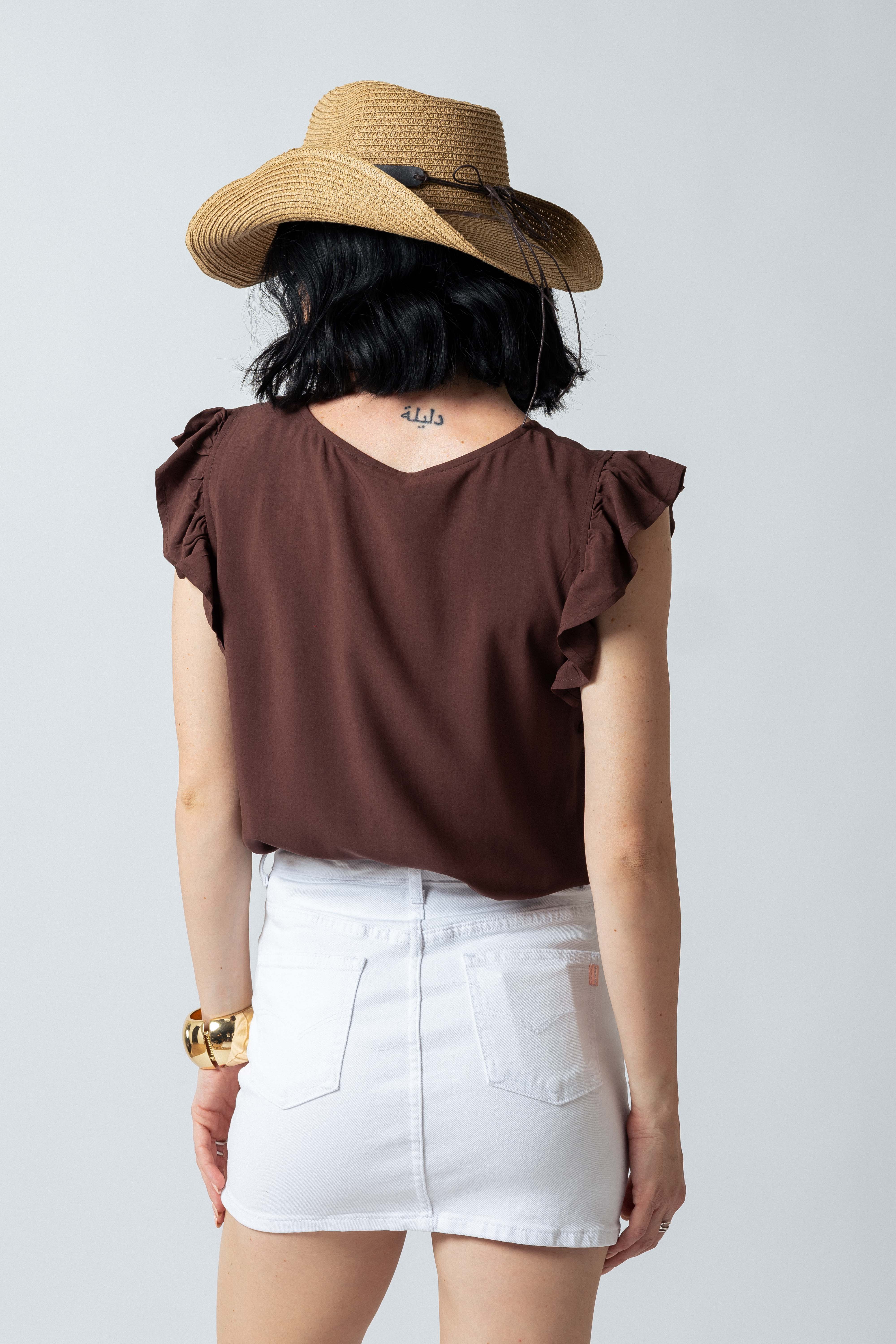 Maglia giromanica |Colore:Tabacco