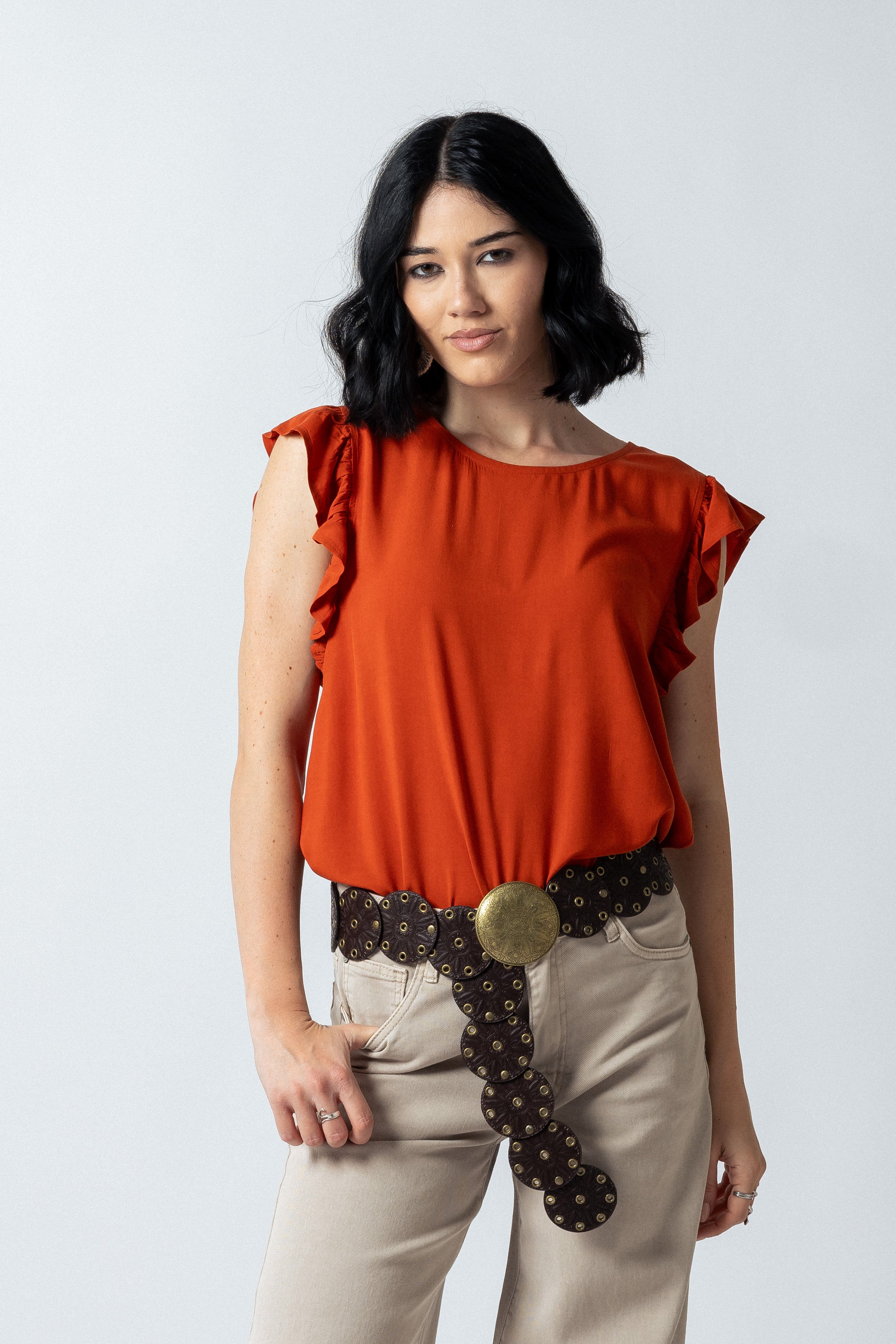 Maglia giromanica |Colore:Ruggine