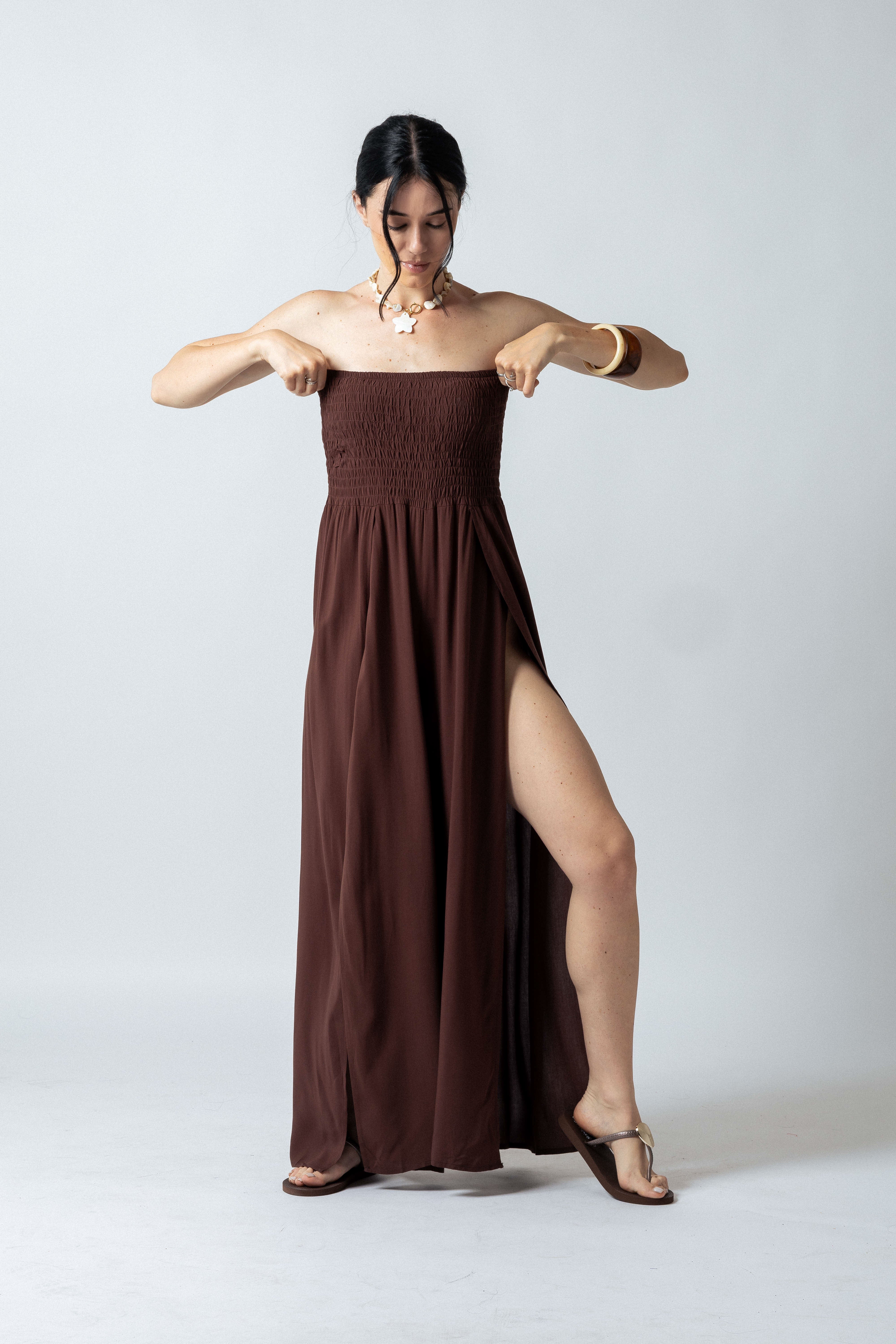 Maxi tuta positano|Colore:Tabacco