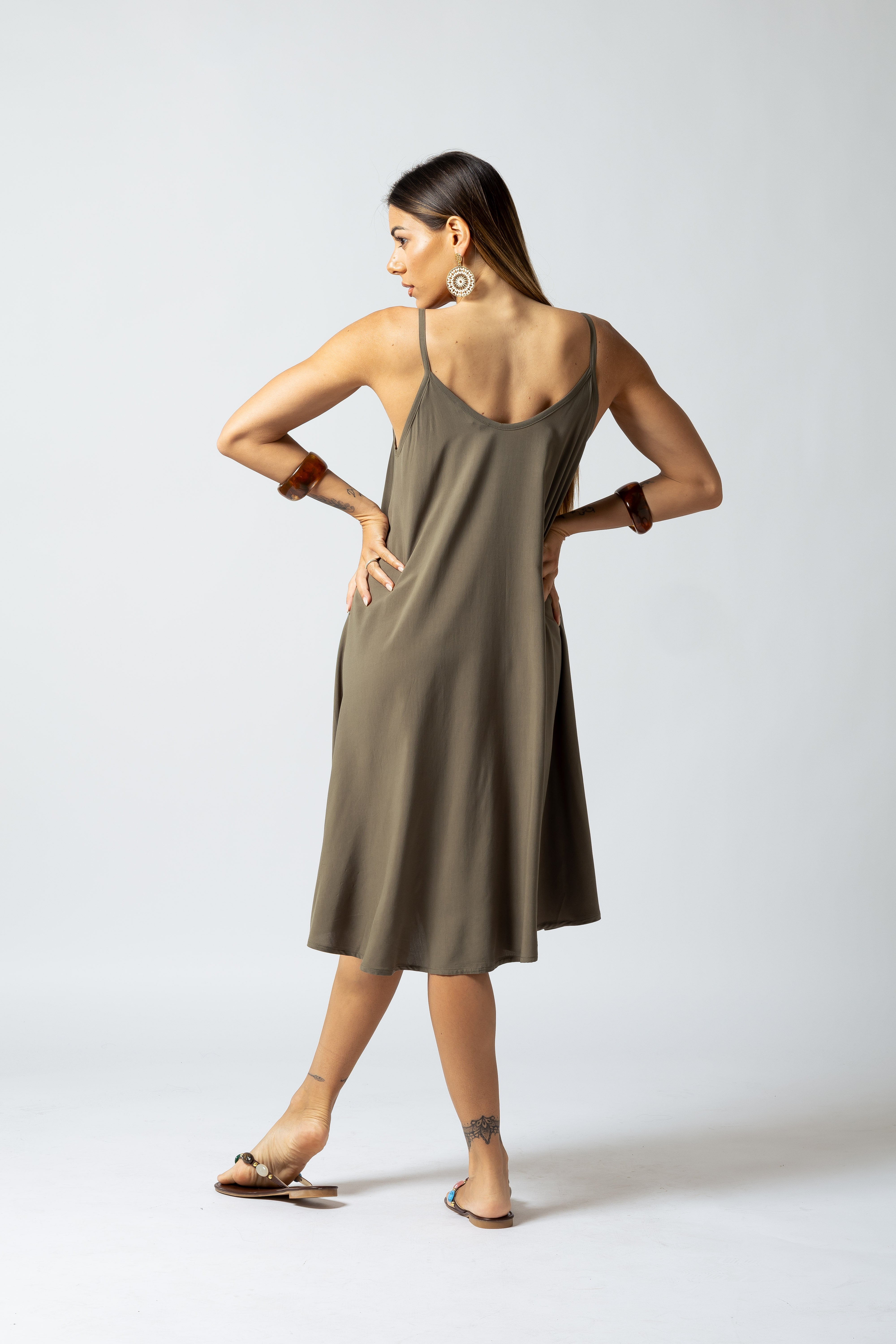 Vestito Salina Midi|Colore:Salvia