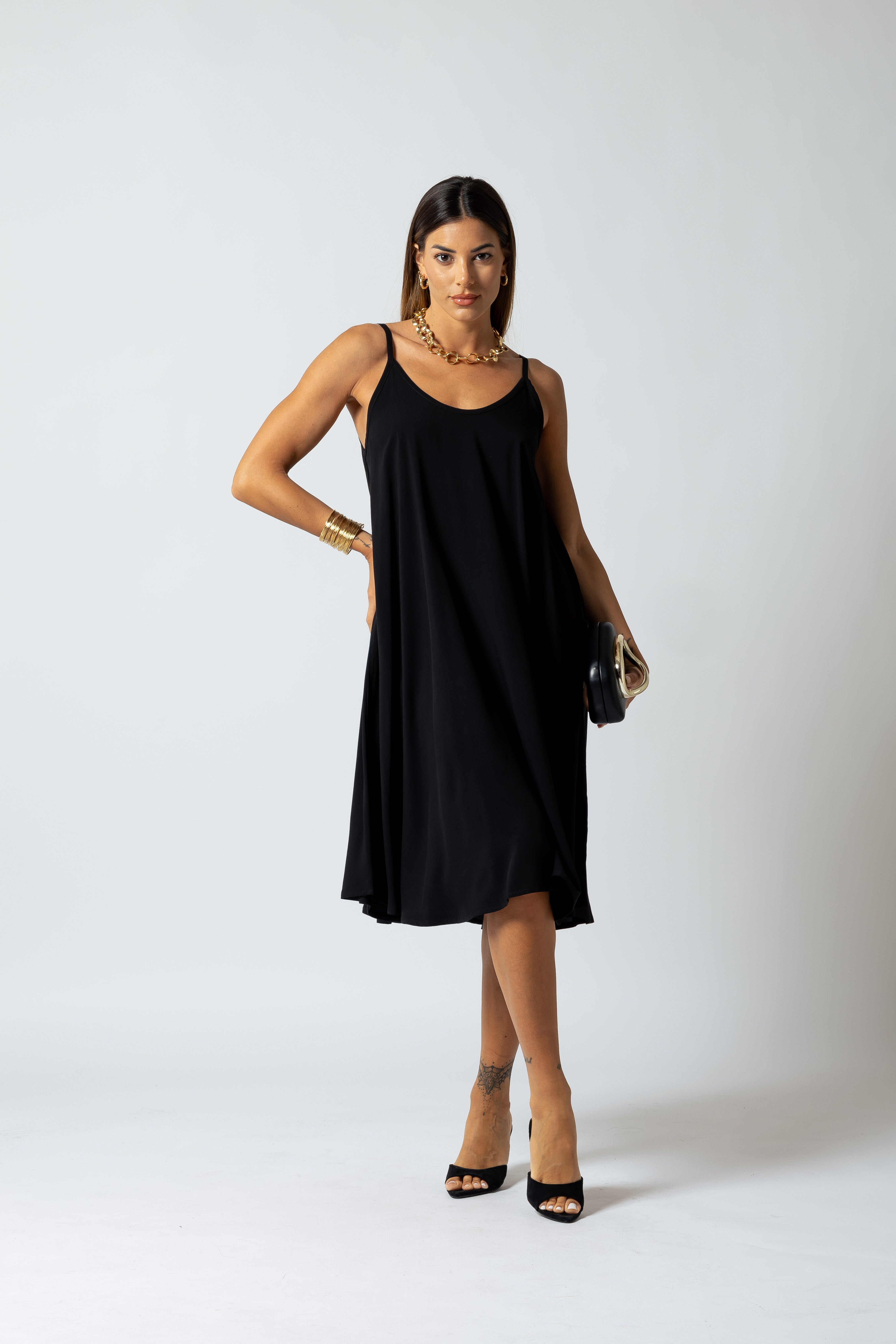 Vestito Salina Midi|Colore:Nero