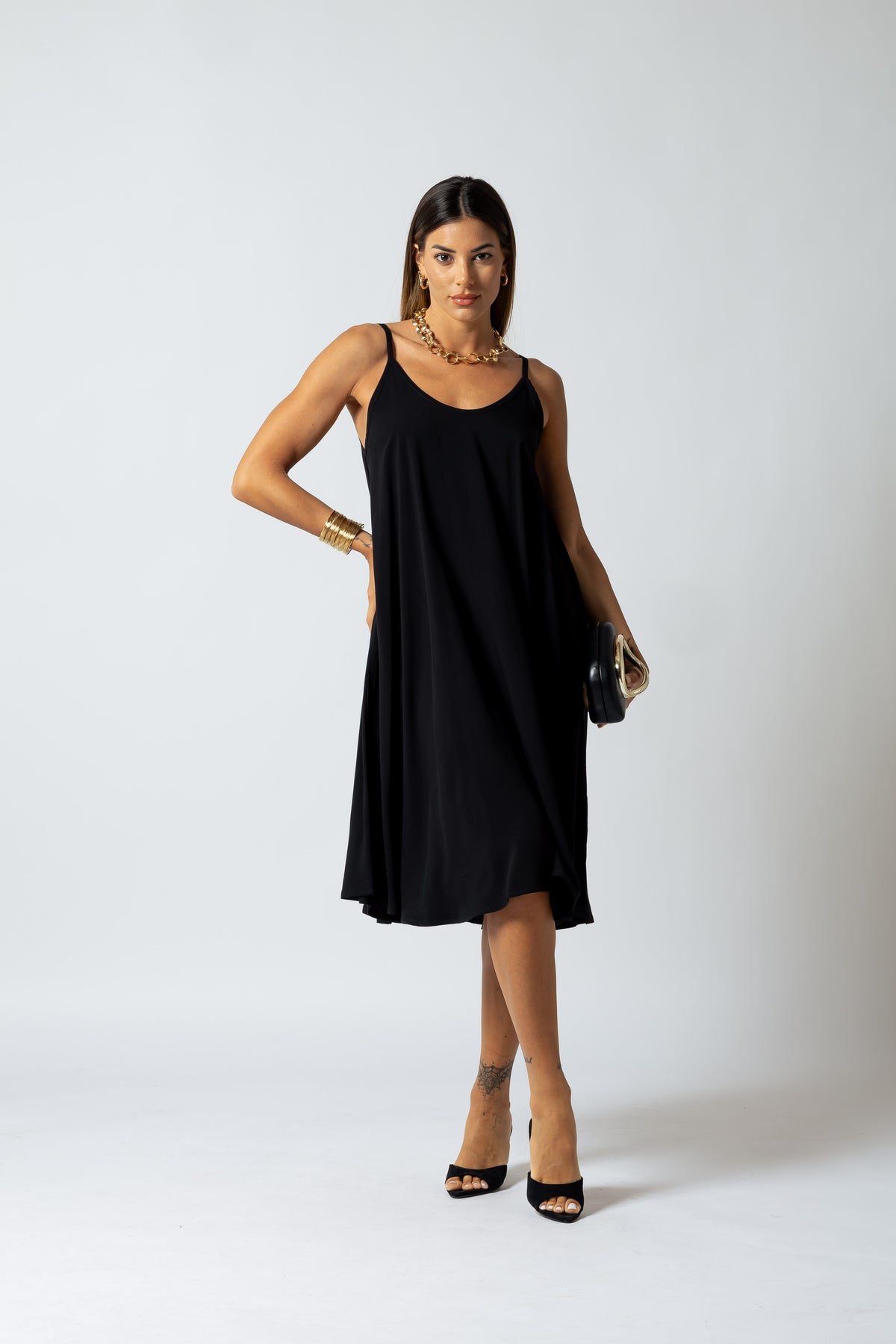 Vestito Salina Midi|Colore:Nero