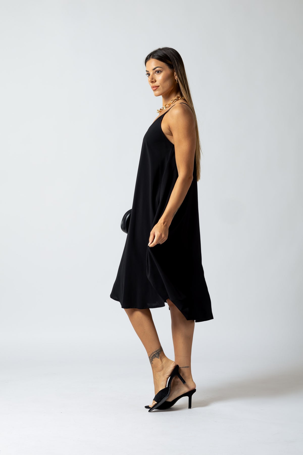 Vestito Salina Midi|Colore:Nero