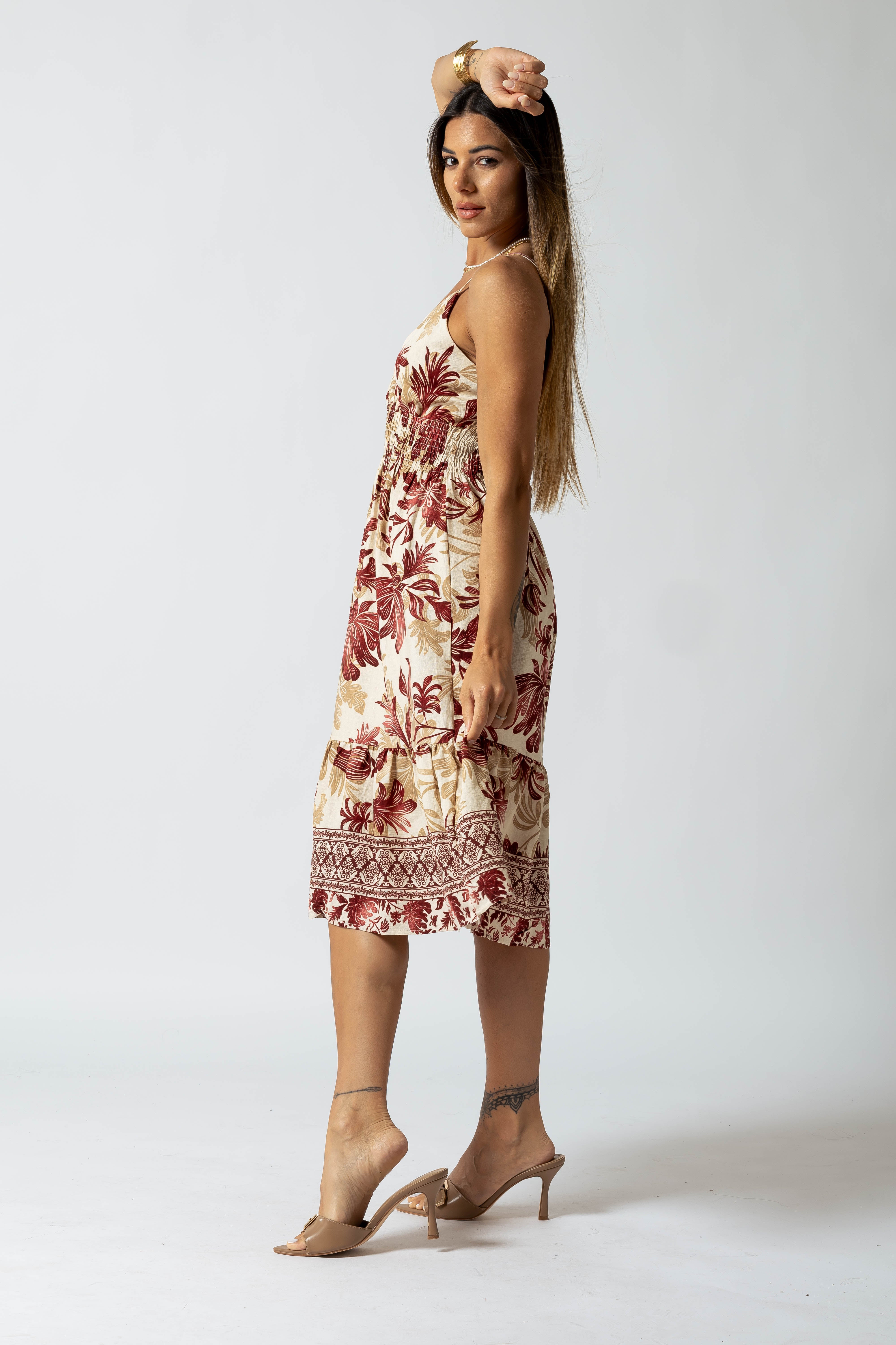 Abisto scllo a V incrociato|Colore:Bordeaux