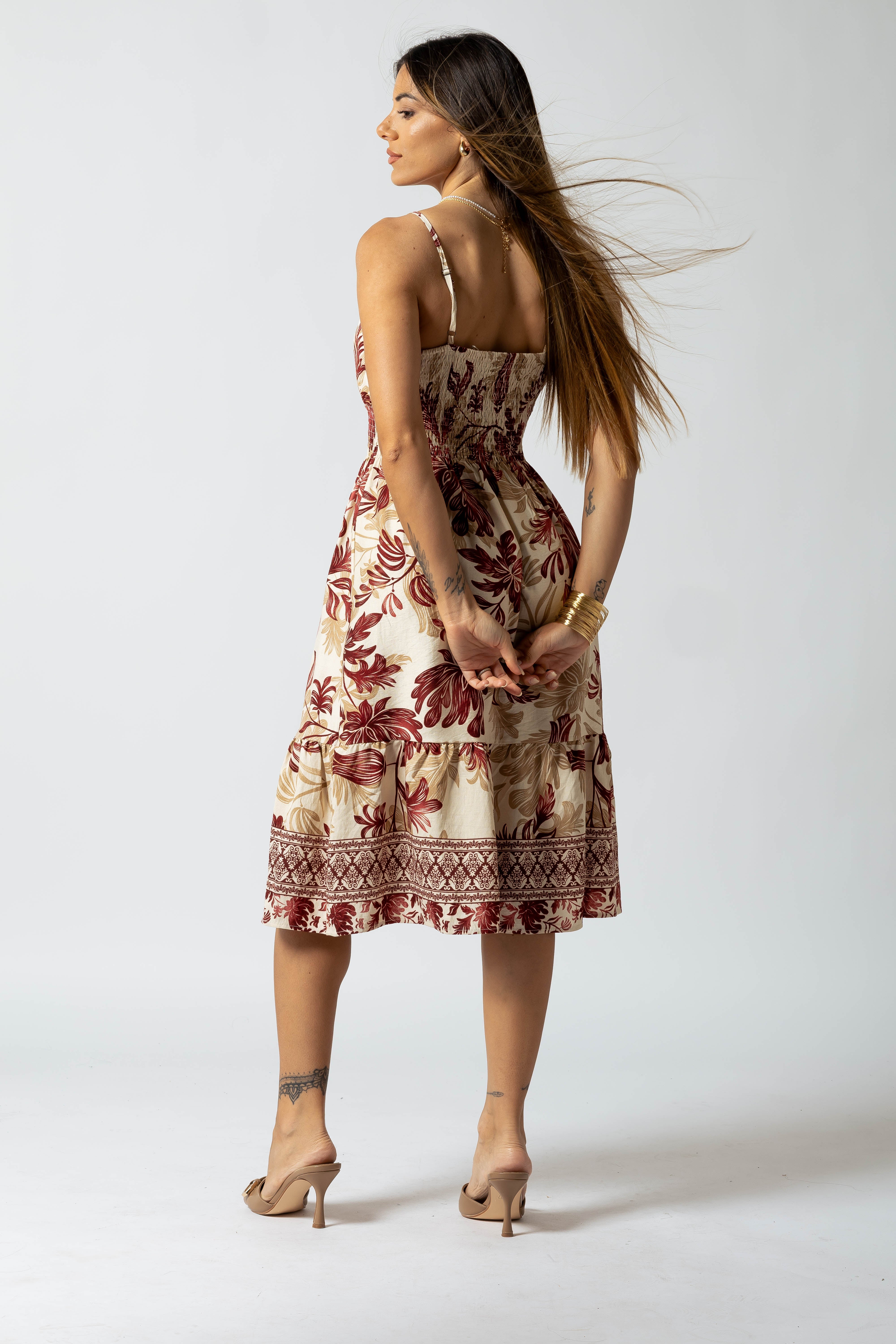 Abisto scllo a V incrociato|Colore:Bordeaux