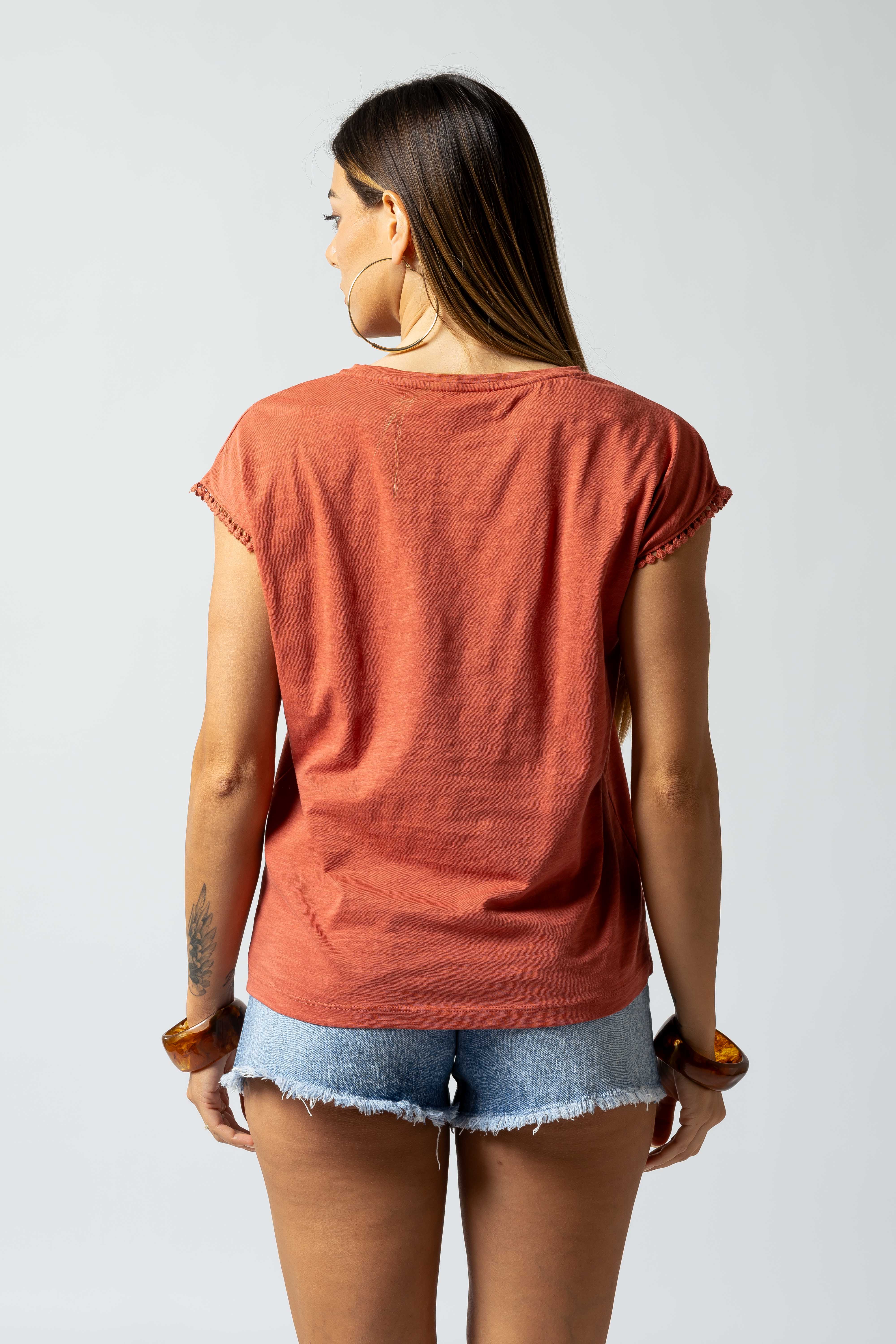 T-Shirt Skiline New York|Colore:Terracotta