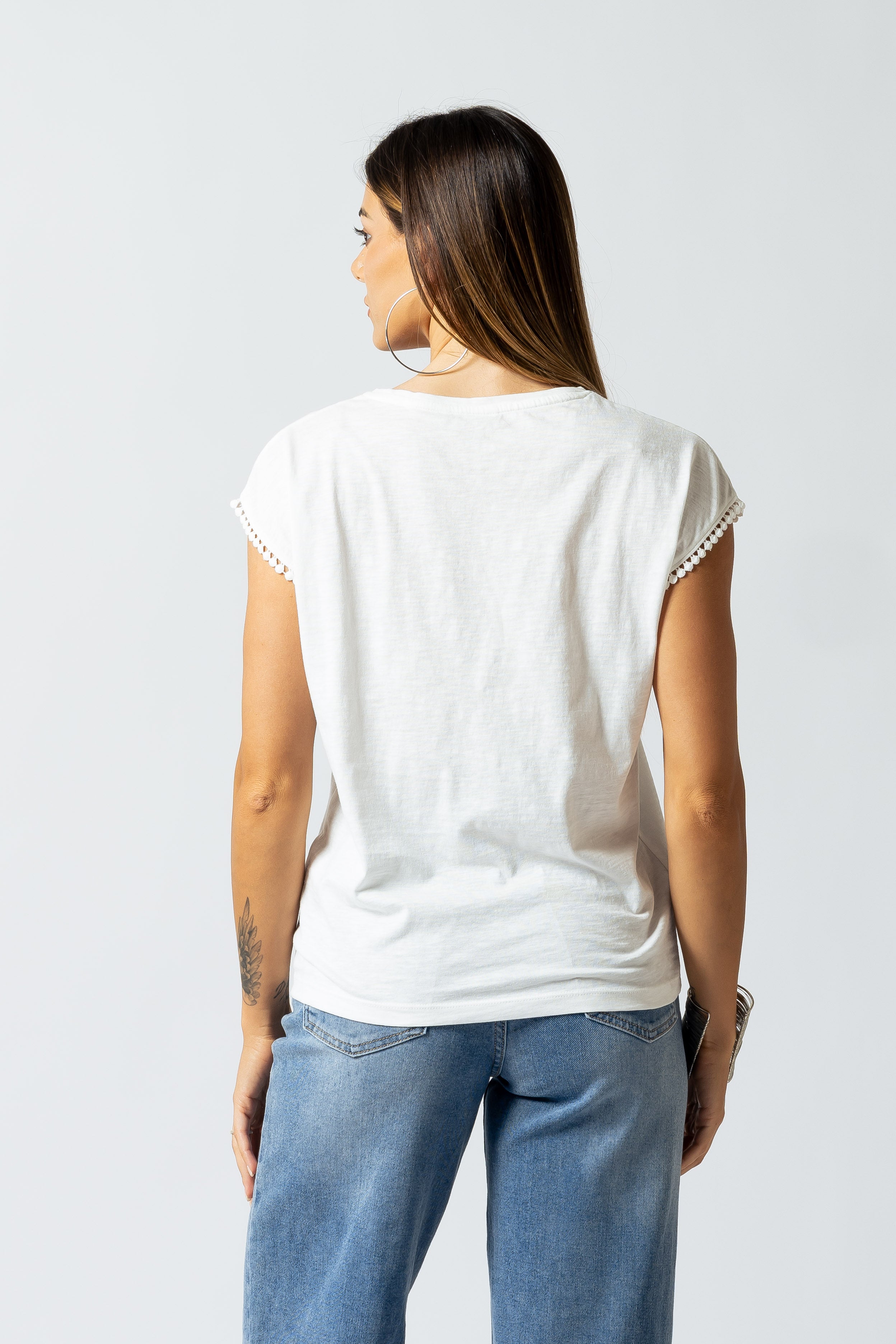 T-Shirt Skiline New York|Colore:Bianco latte