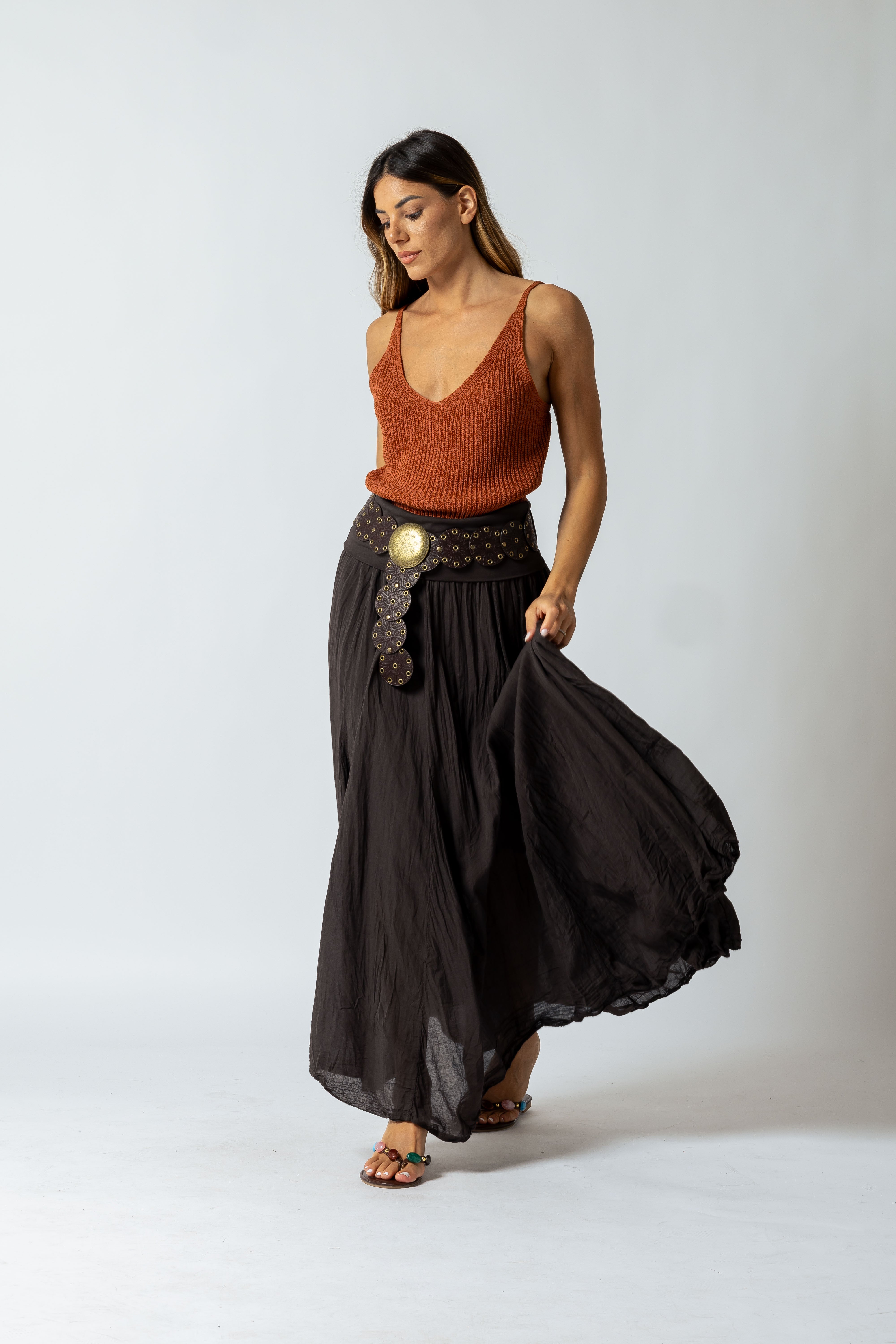 Gonna Gipsy|Colore:Marrone