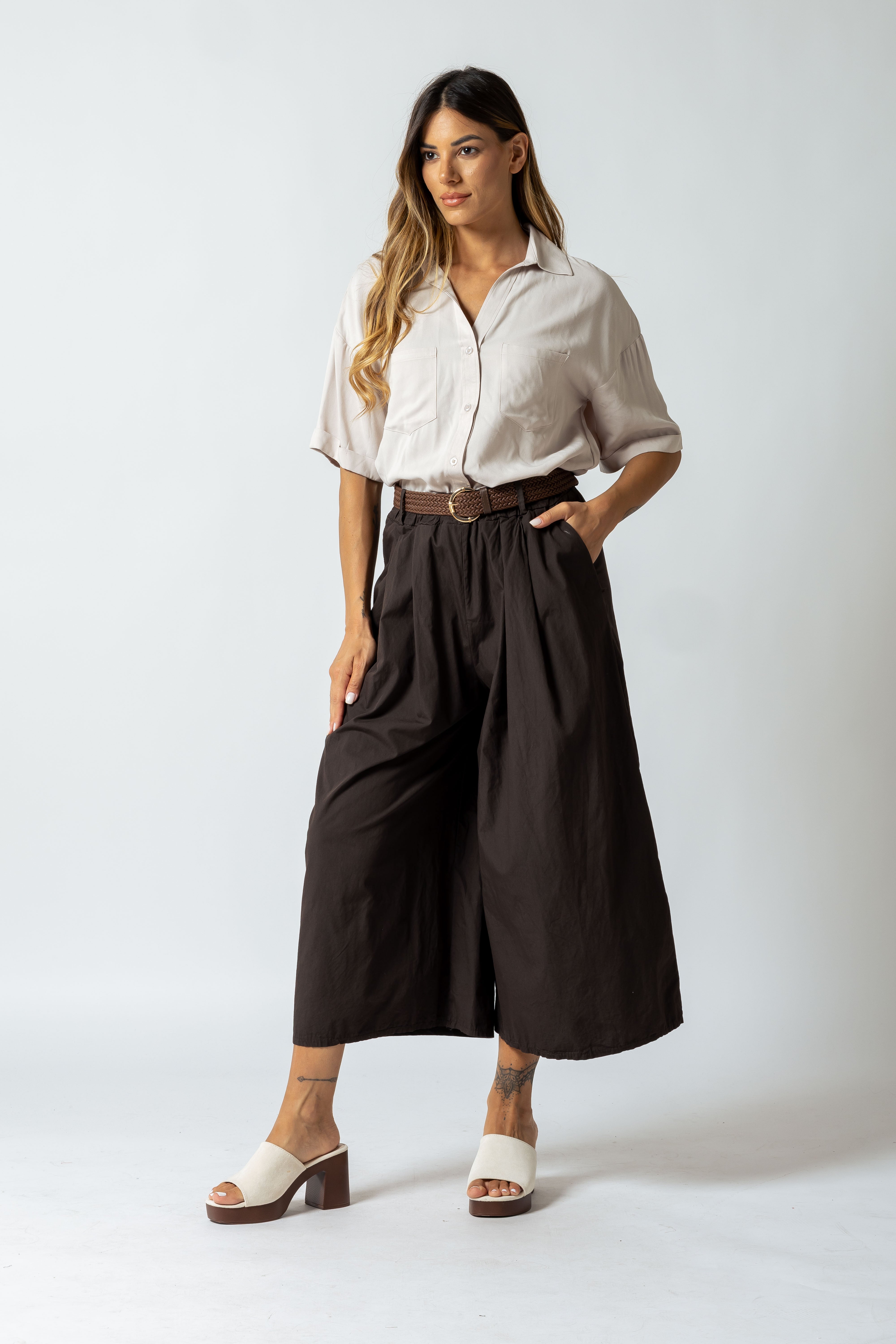 Pantalone culotte|Colore:Marrone