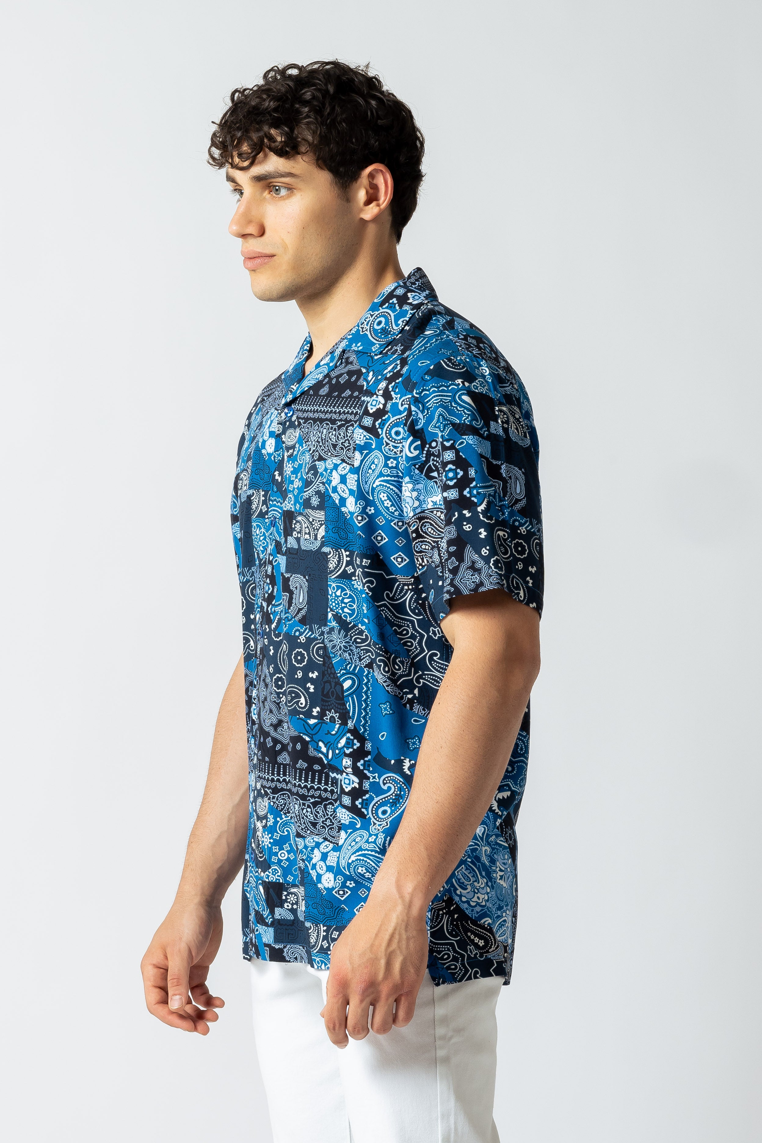 Camicia maniche corte Bnadage|Colore:Blu