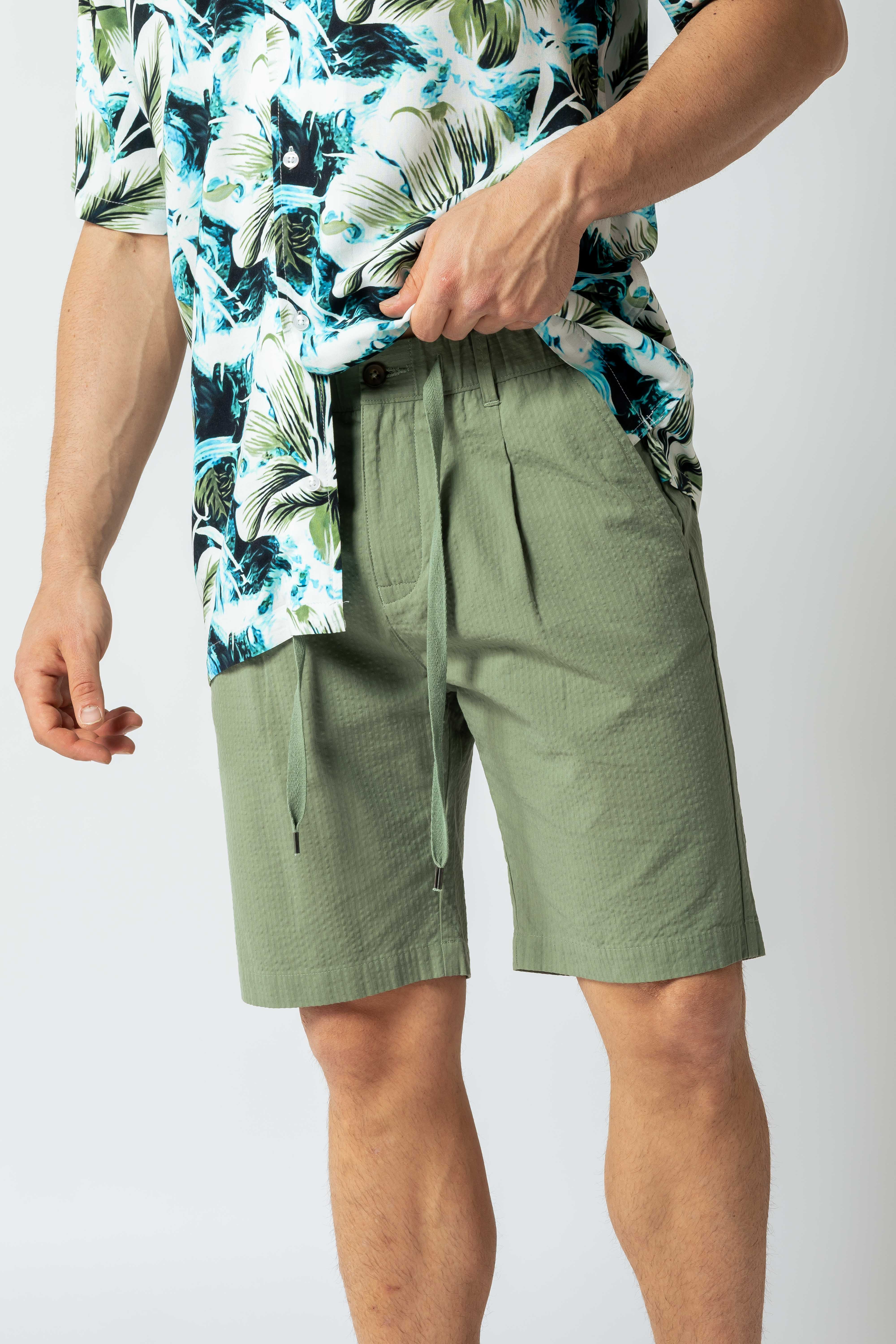Bermuda con fascia elastica in vita |Colore:Salvia