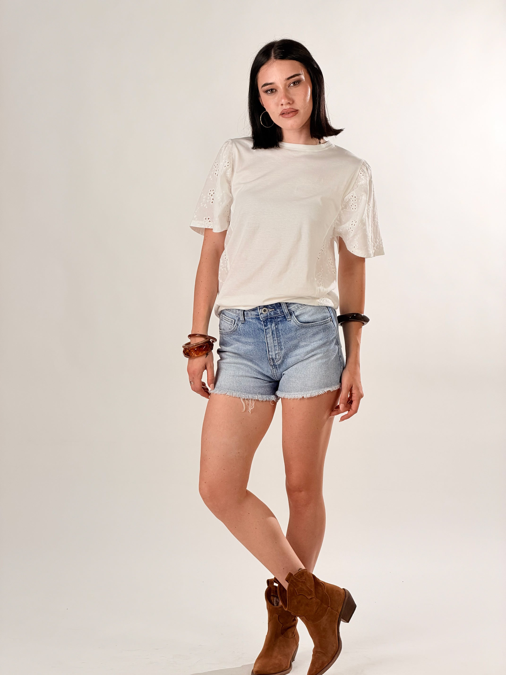 Shorts 5 tasche|Colore:Blu chiaro