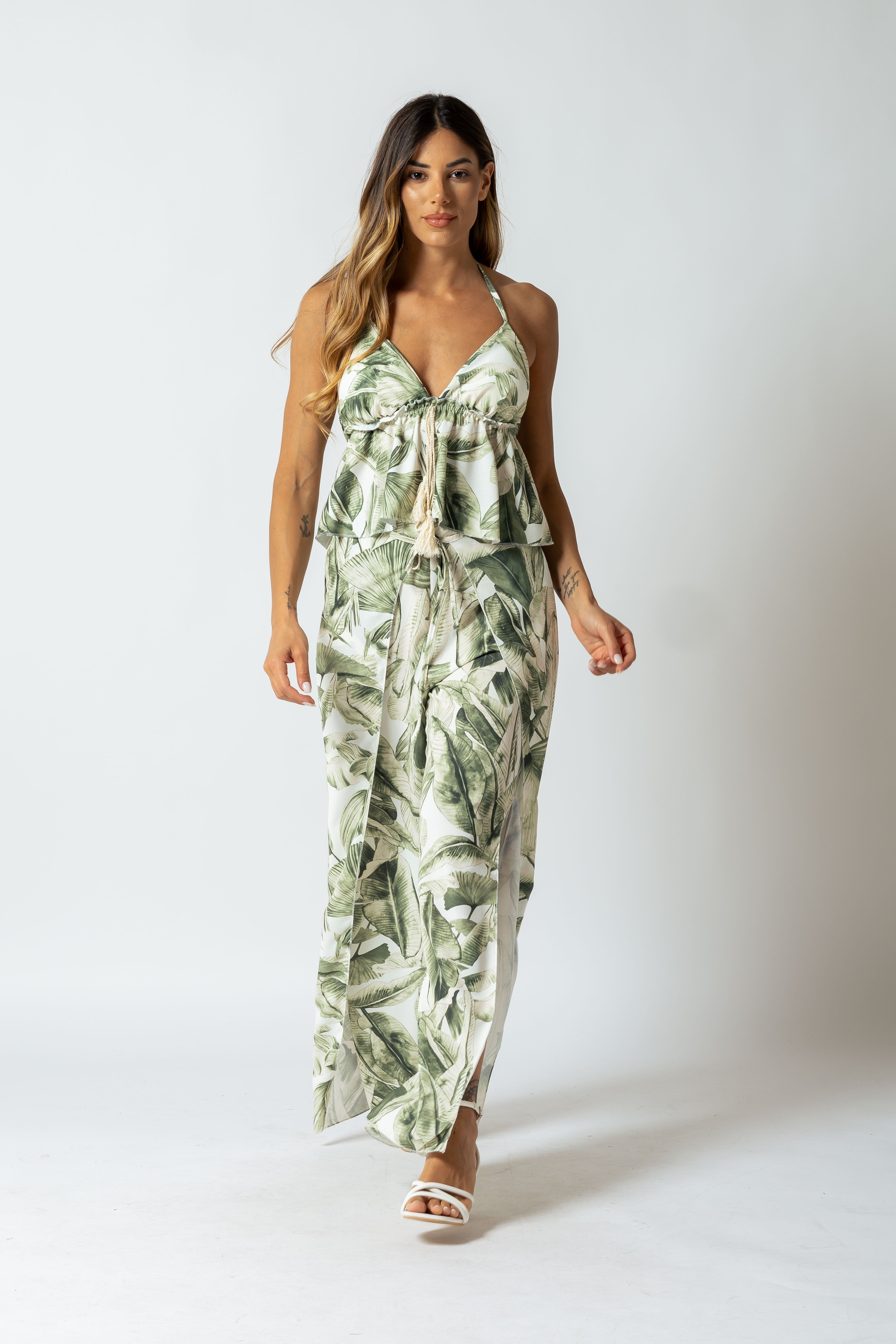 Top Tropical|Colore:Verde chiaro