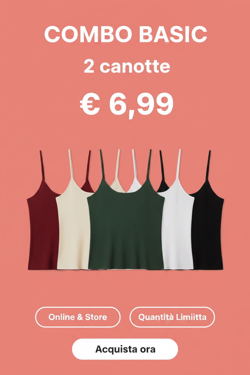 Top bretelle sottili scollo tondo|Colore:Panna