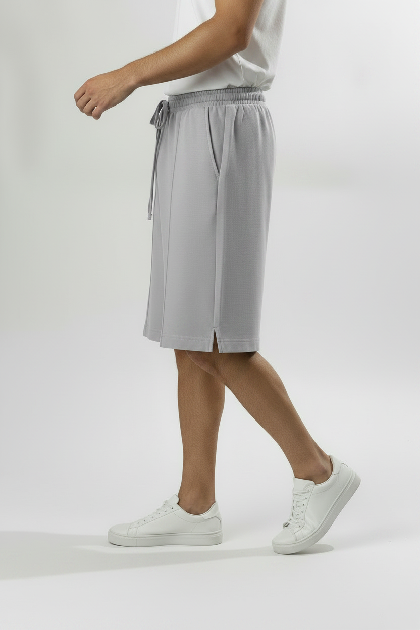 Bermuda con tasche a filo|Colore:Grigio