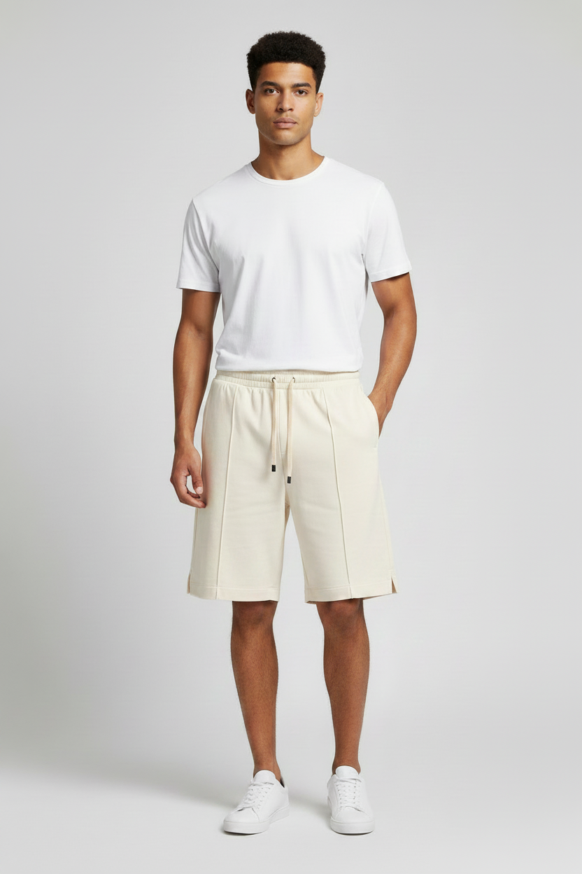 Bermuda con tasche a filo|Colore:Beige