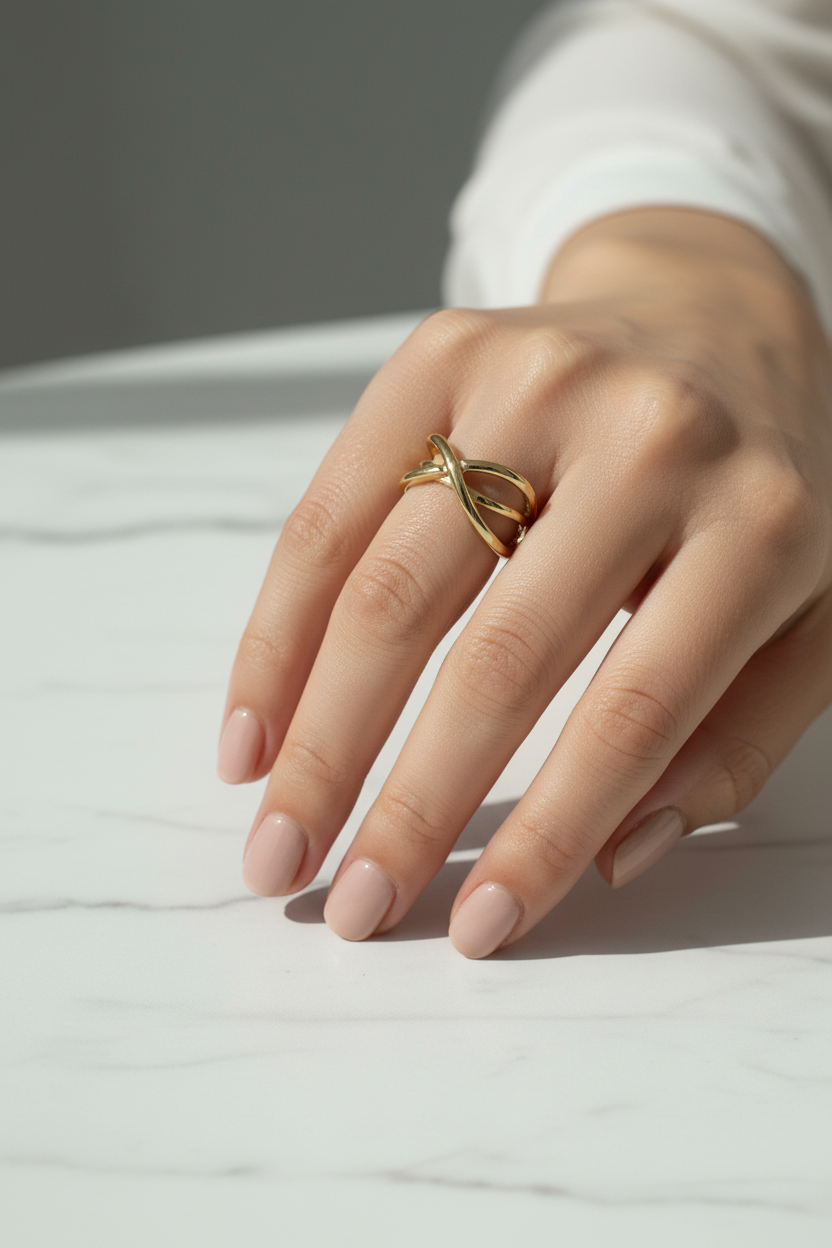 Tris anelli gocce|Colore:Oro