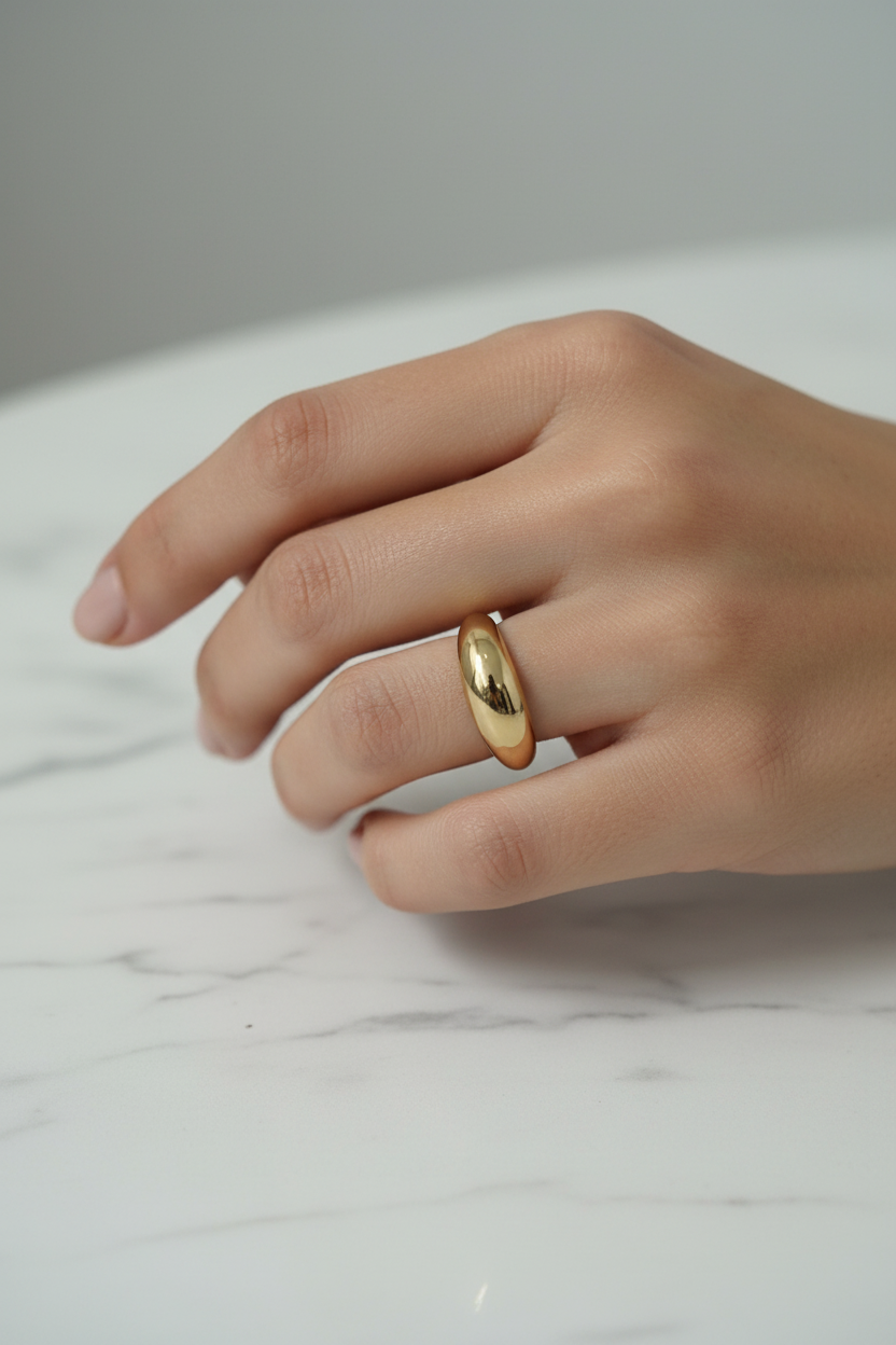 Tris anelli gocce|Colore:Oro