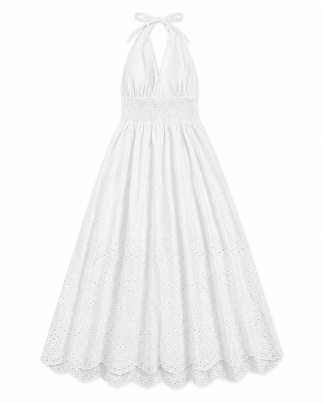 Abito Amalfi in pizzo Sangallo|Colore:Bianco