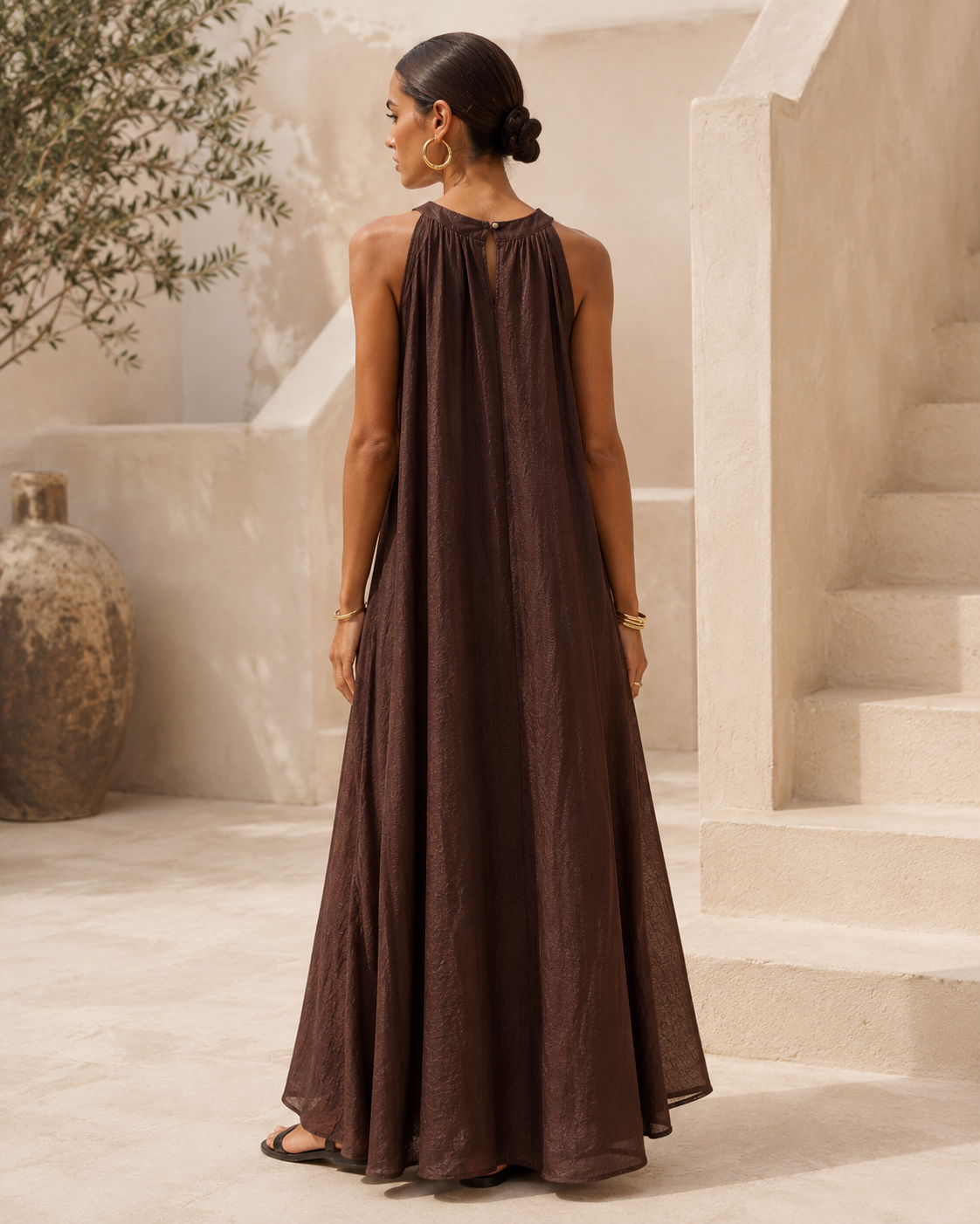 Abito Halter|Colore:Marrone