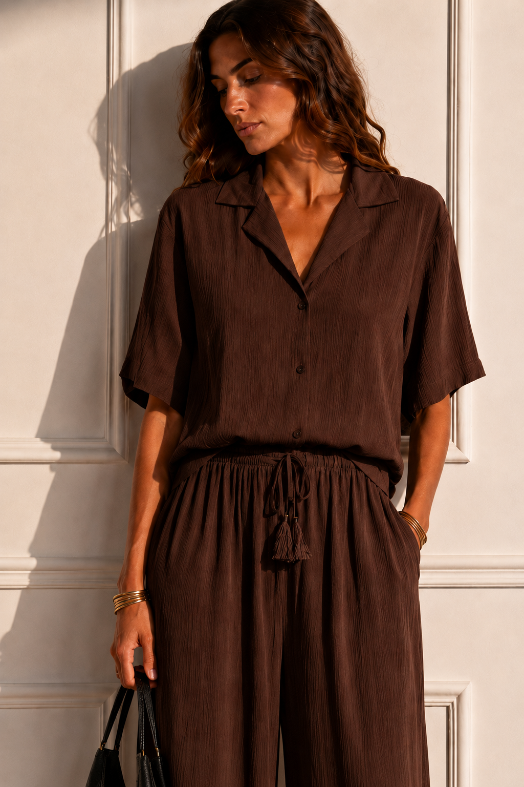 Camicia bowling |Colore:Marrone