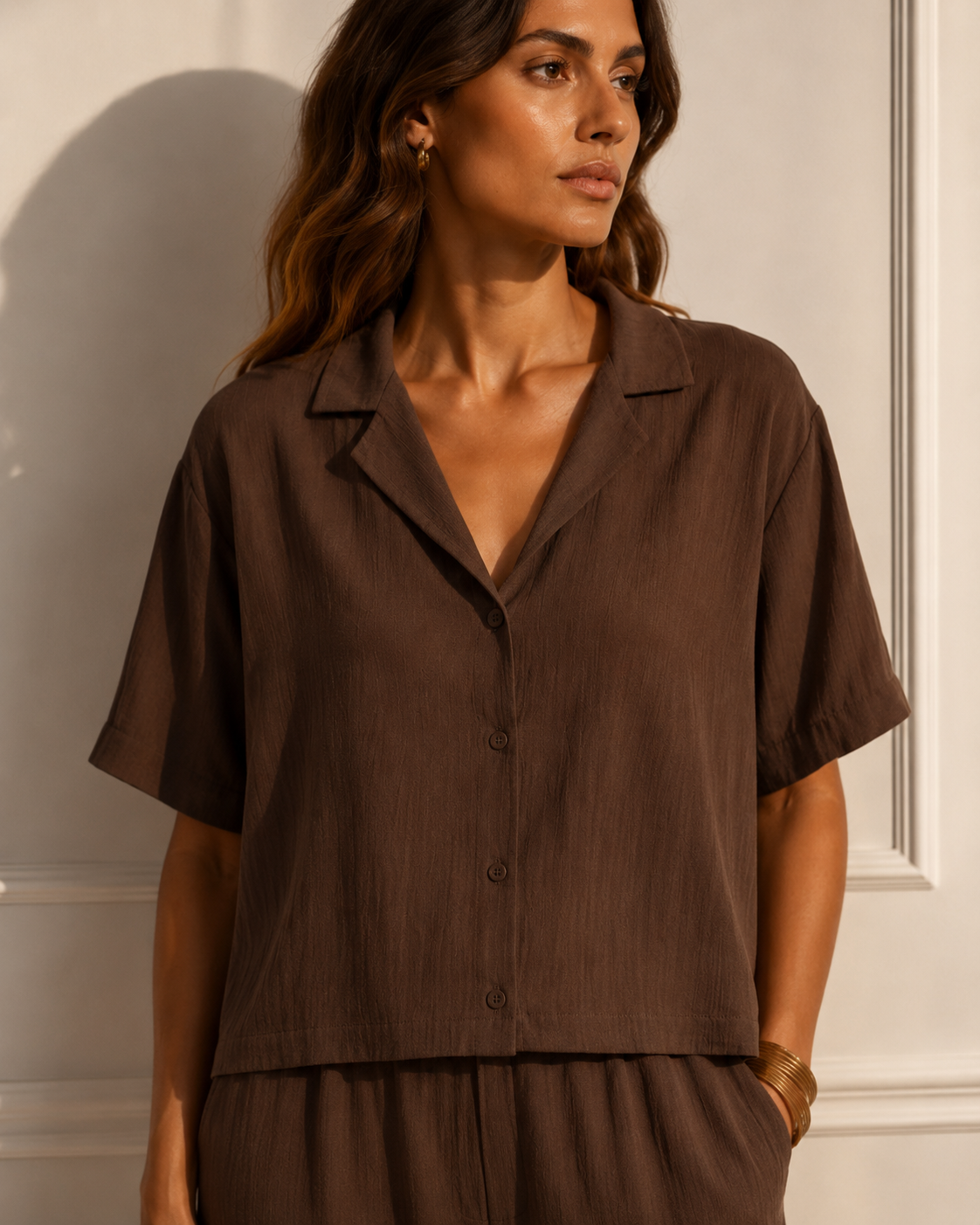 Camicia bowling |Colore:Marrone
