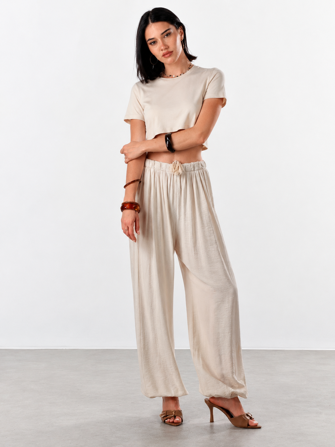 Pantalone balloon London|Colore:Beige