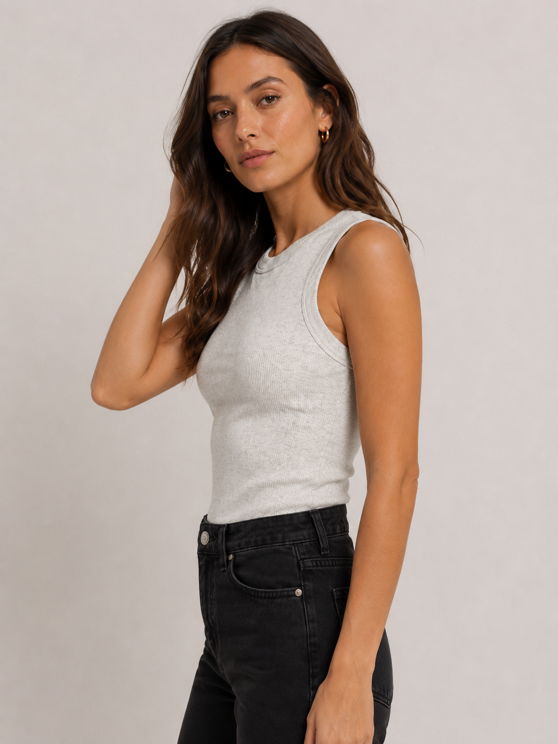 Canotta Urban City|Colore:Grigio melange chiaro